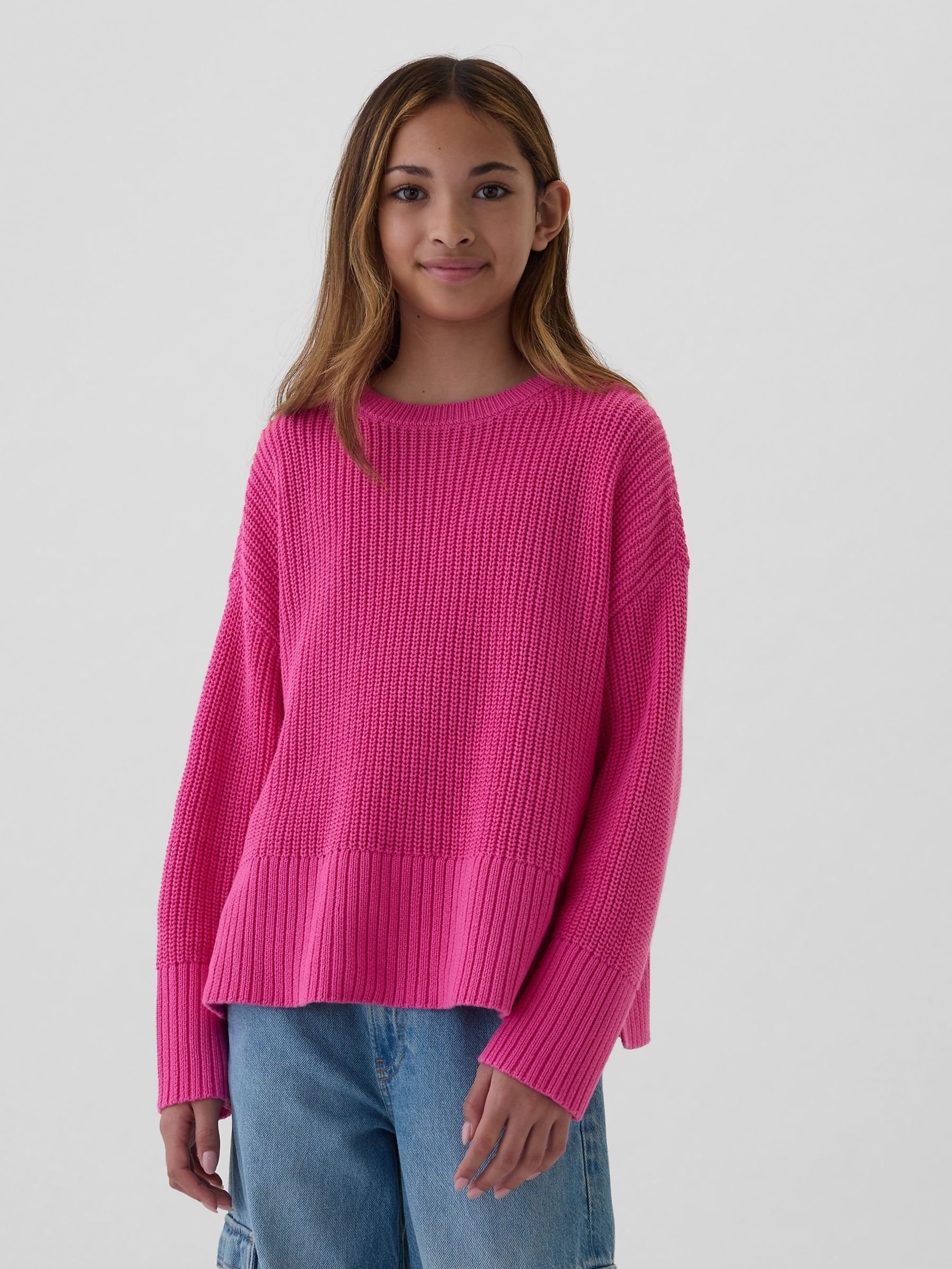 Pink Oversized Jumper 4 13yrs