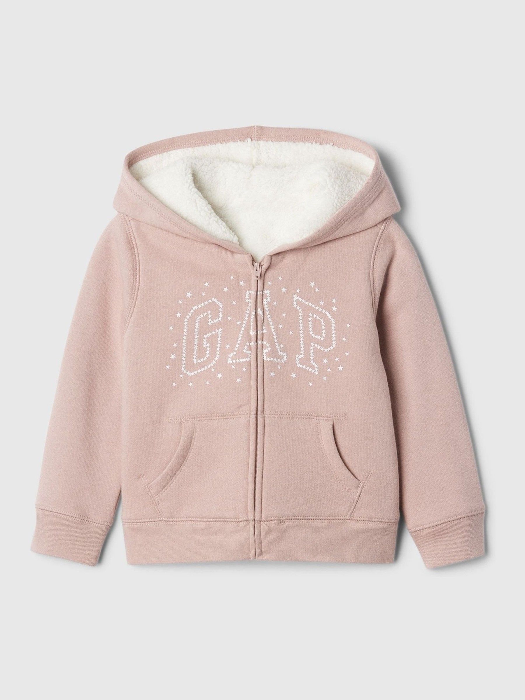 Pink Logo Sherpa Lined Zip Hoodie 6mths 5yrs