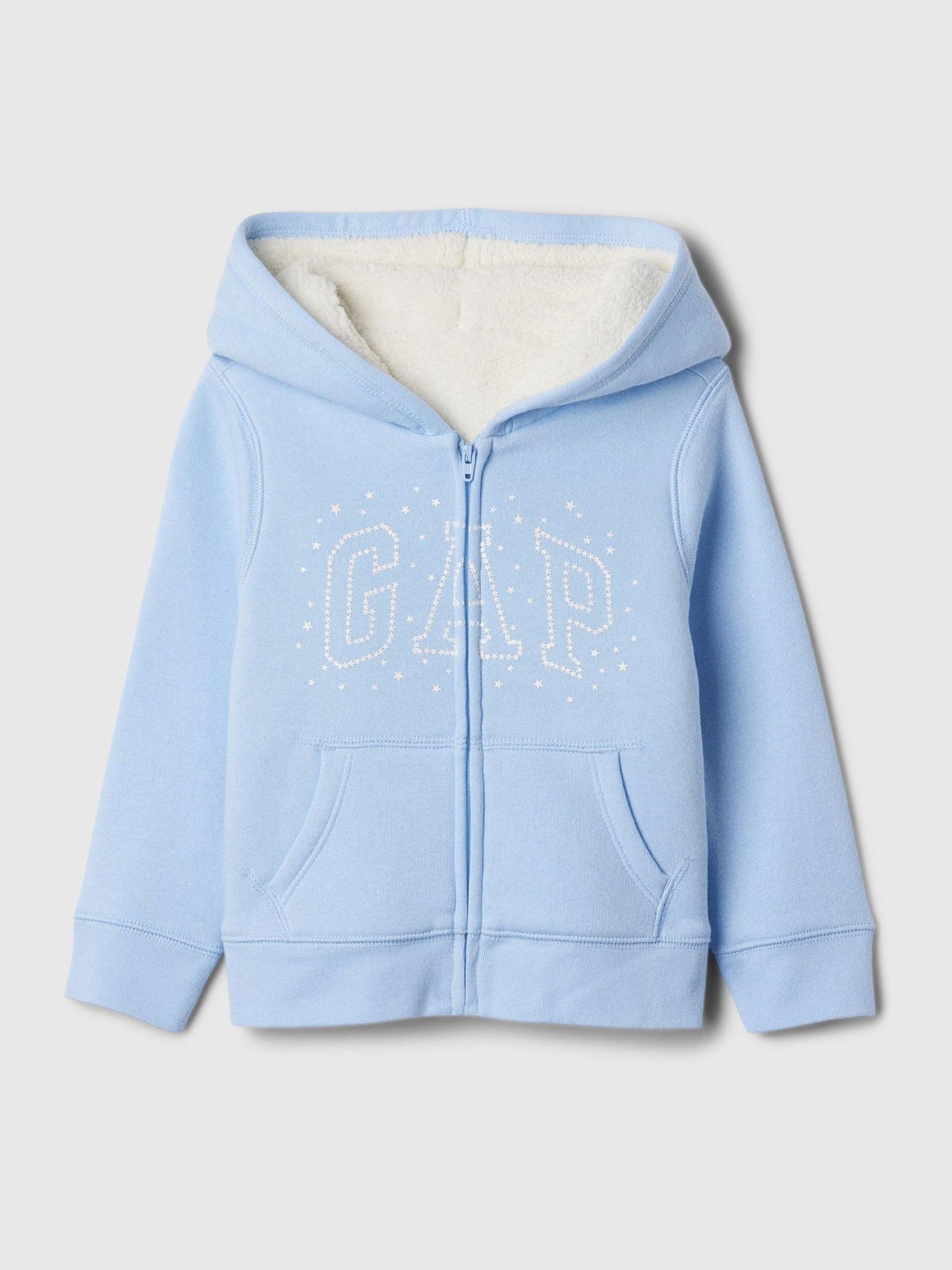 Blue Logo Sherpa Lined Zip Hoodie 6mths 5yrs