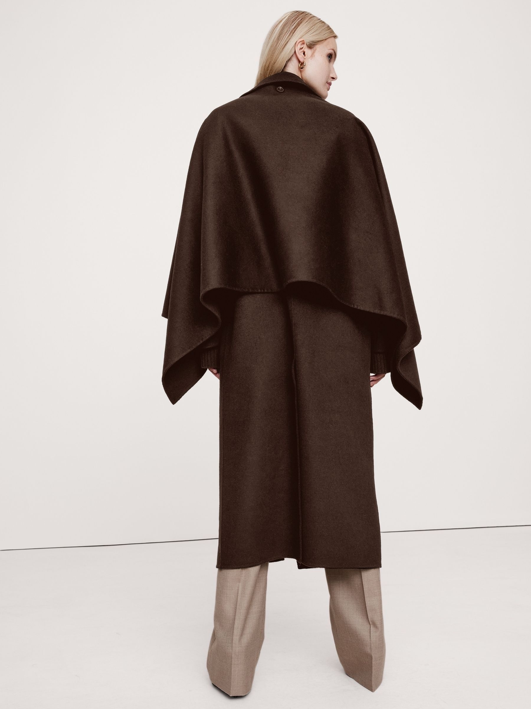 Double faced wrap coat banana republic discount