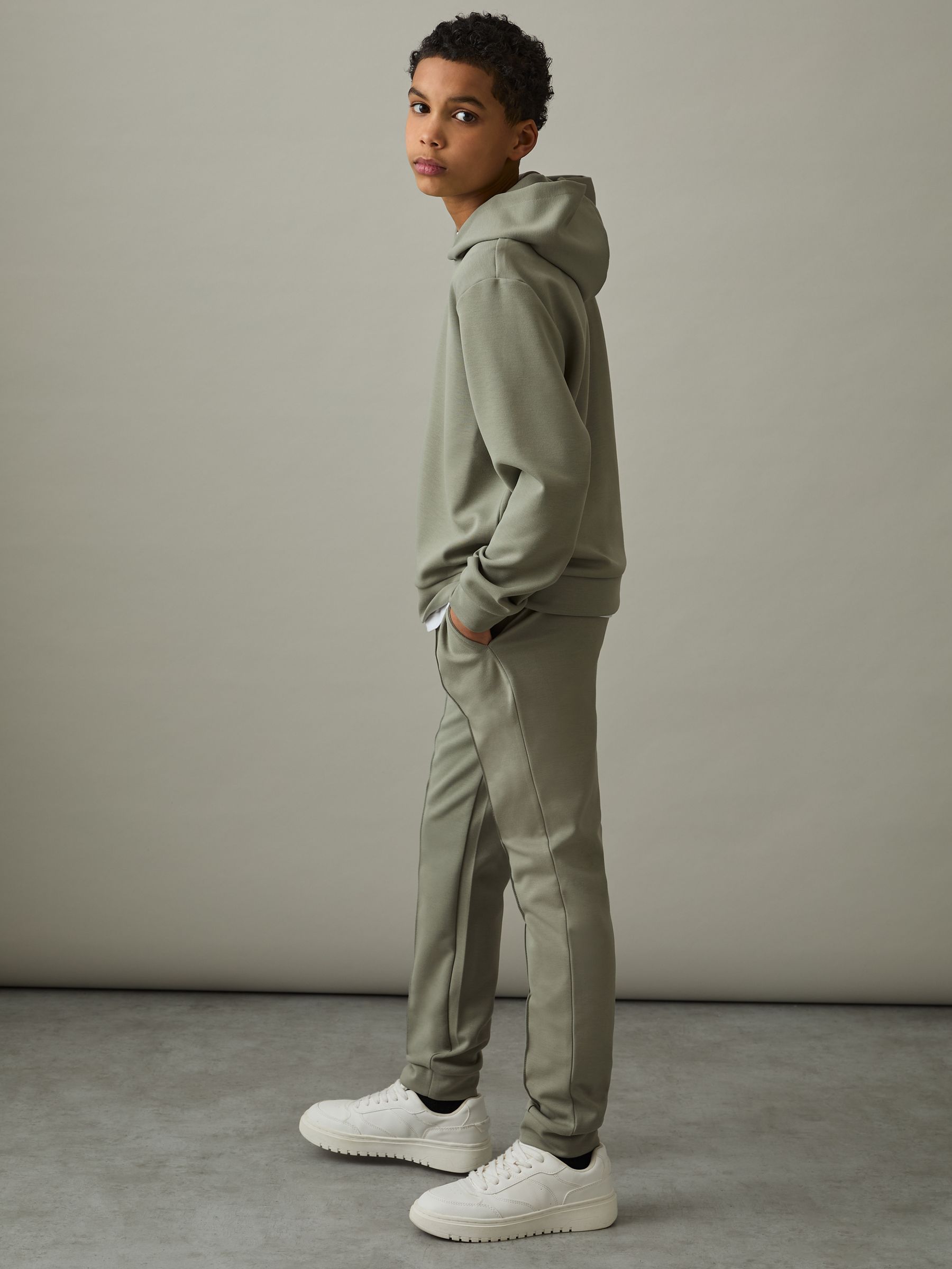 Interlock Drawstring Joggers in Soft Sage Green