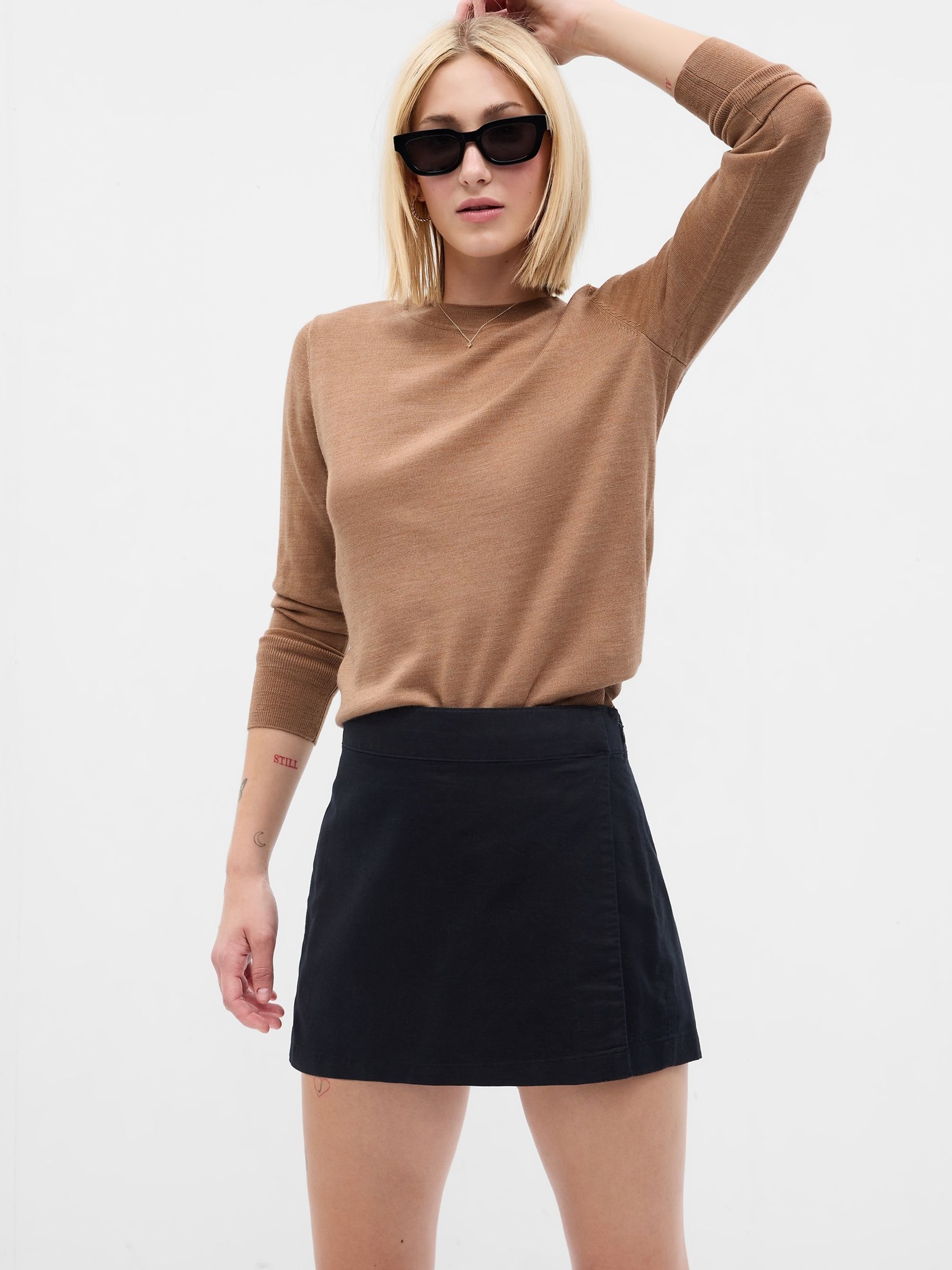 Buy Brown Merino Wool Crew Neck Jumper from the Gap online shop