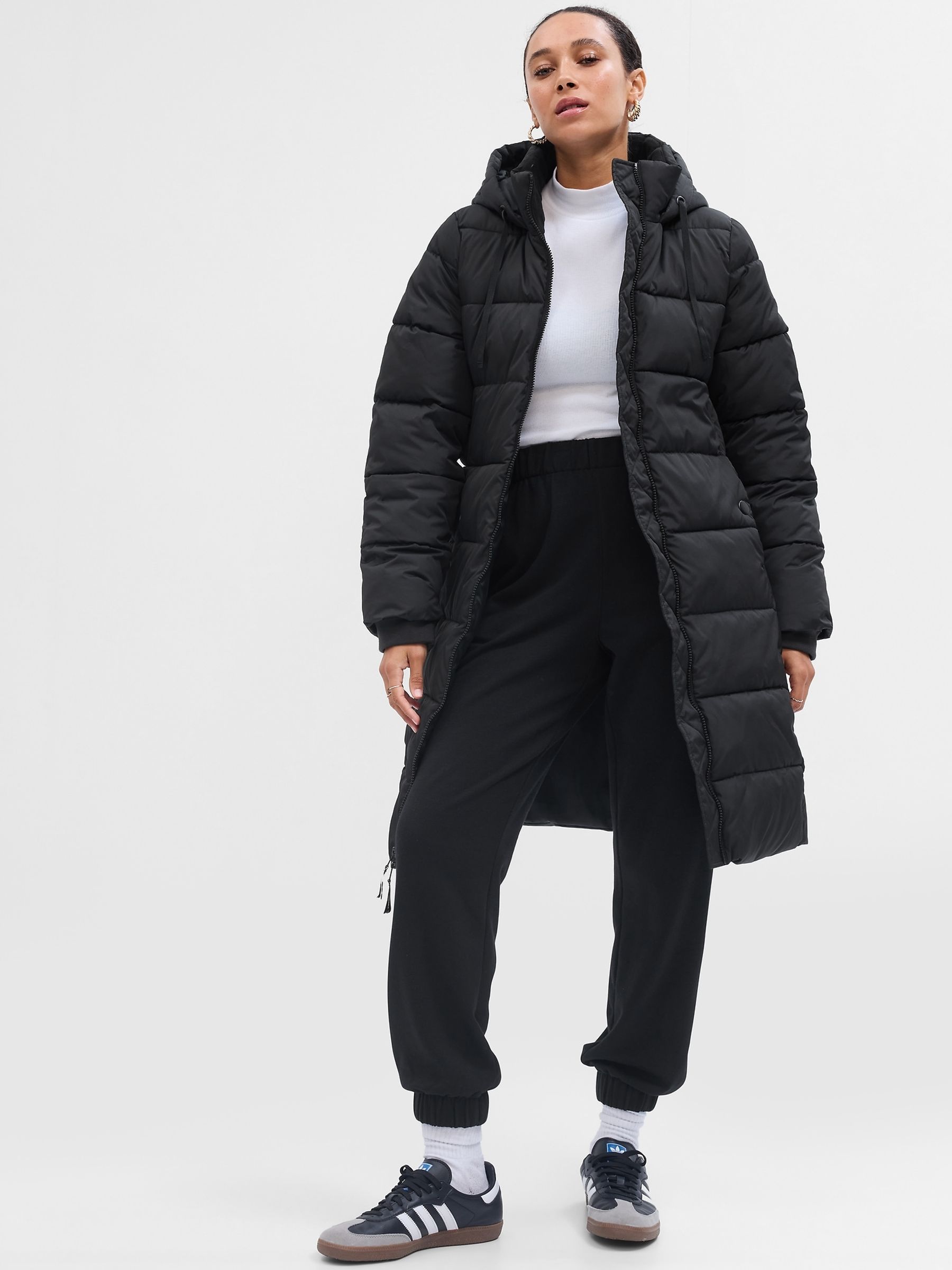 Buy Black ColdControl Long Puffer Coat from the Gap online shop