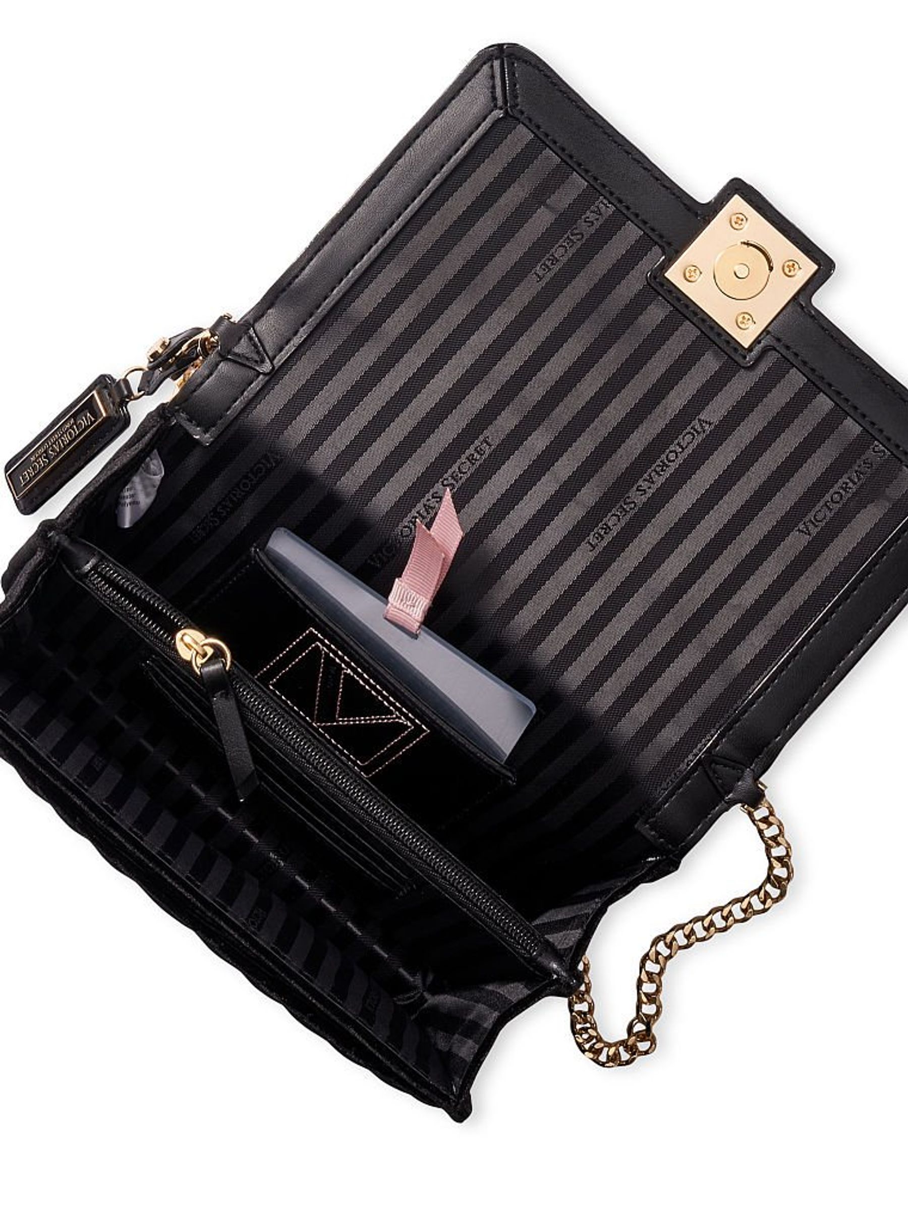 Buy Victoria s Secret Black Velvet VQuilt Stud The Victoria Mini Shoulder Bag from the Victoria s Secret UK online shop