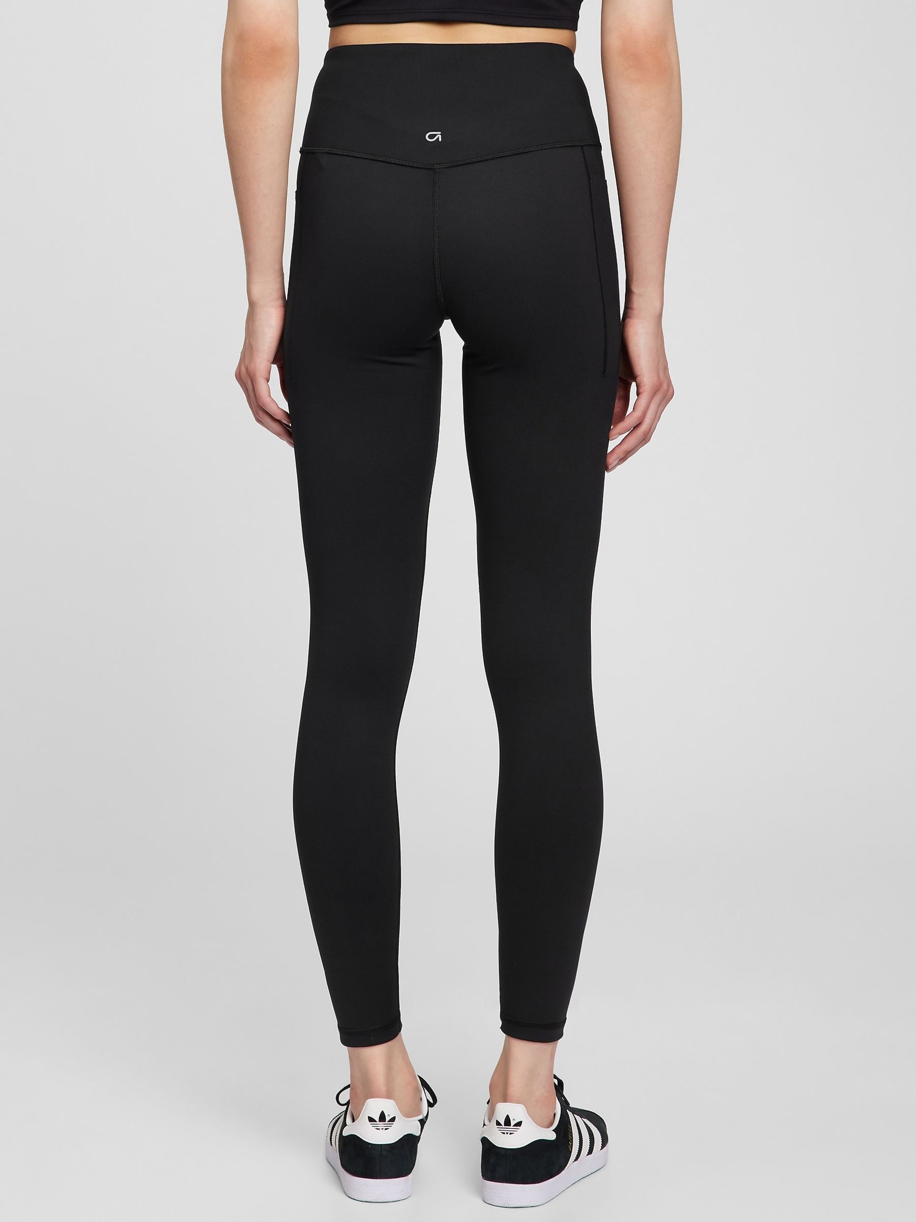 Buy Black High Waisted Full Length Leggings from the Gap online shop