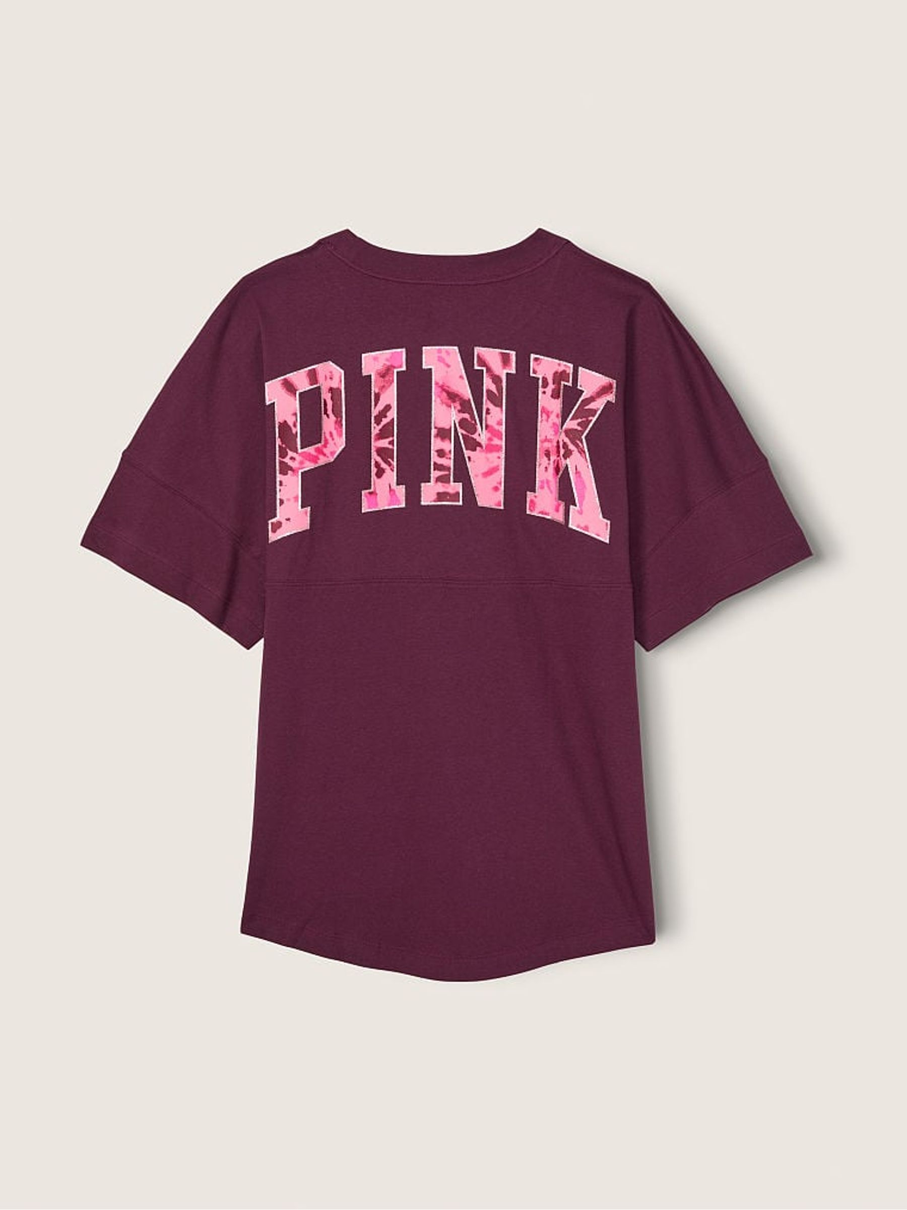 Buy Victoria s Secret Rich Maroon Red Shine Oversized Short Sleeve T Shirt from the Victoria s Secret UK online shop
