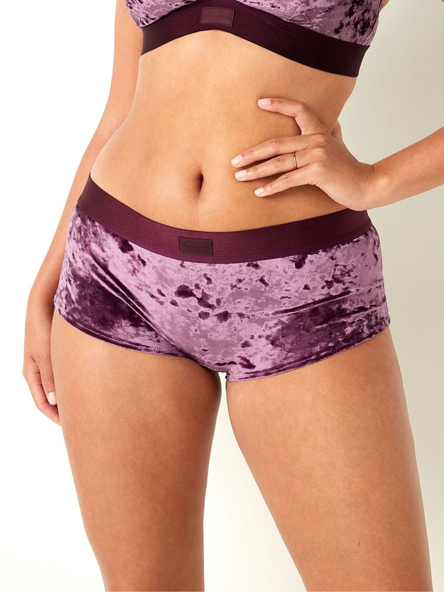 Maroon Purple Velvet Short Knickers Victoria s Secret UK