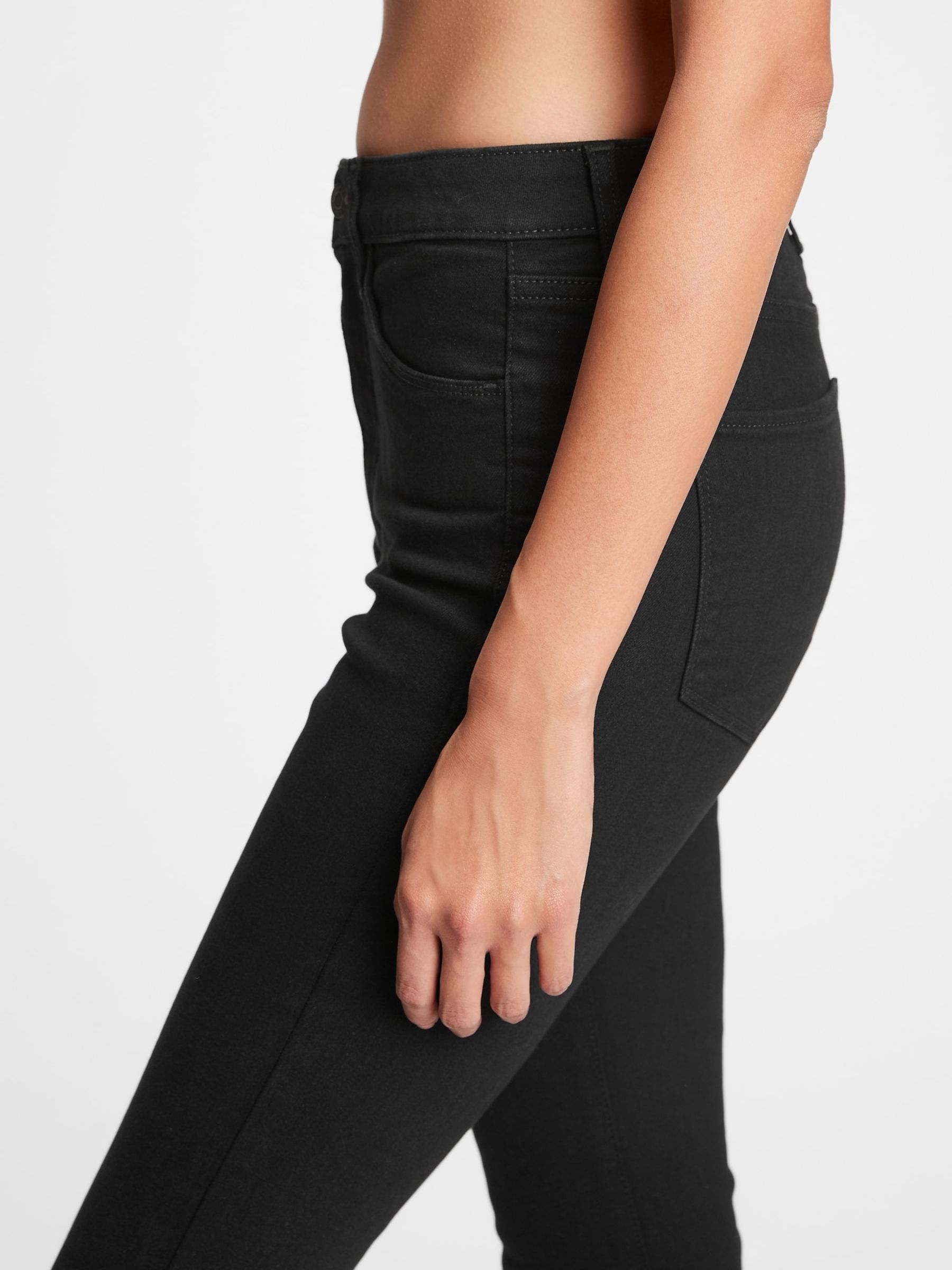 Buy Black High Waisted Universal Jeggings from the Gap online shop
