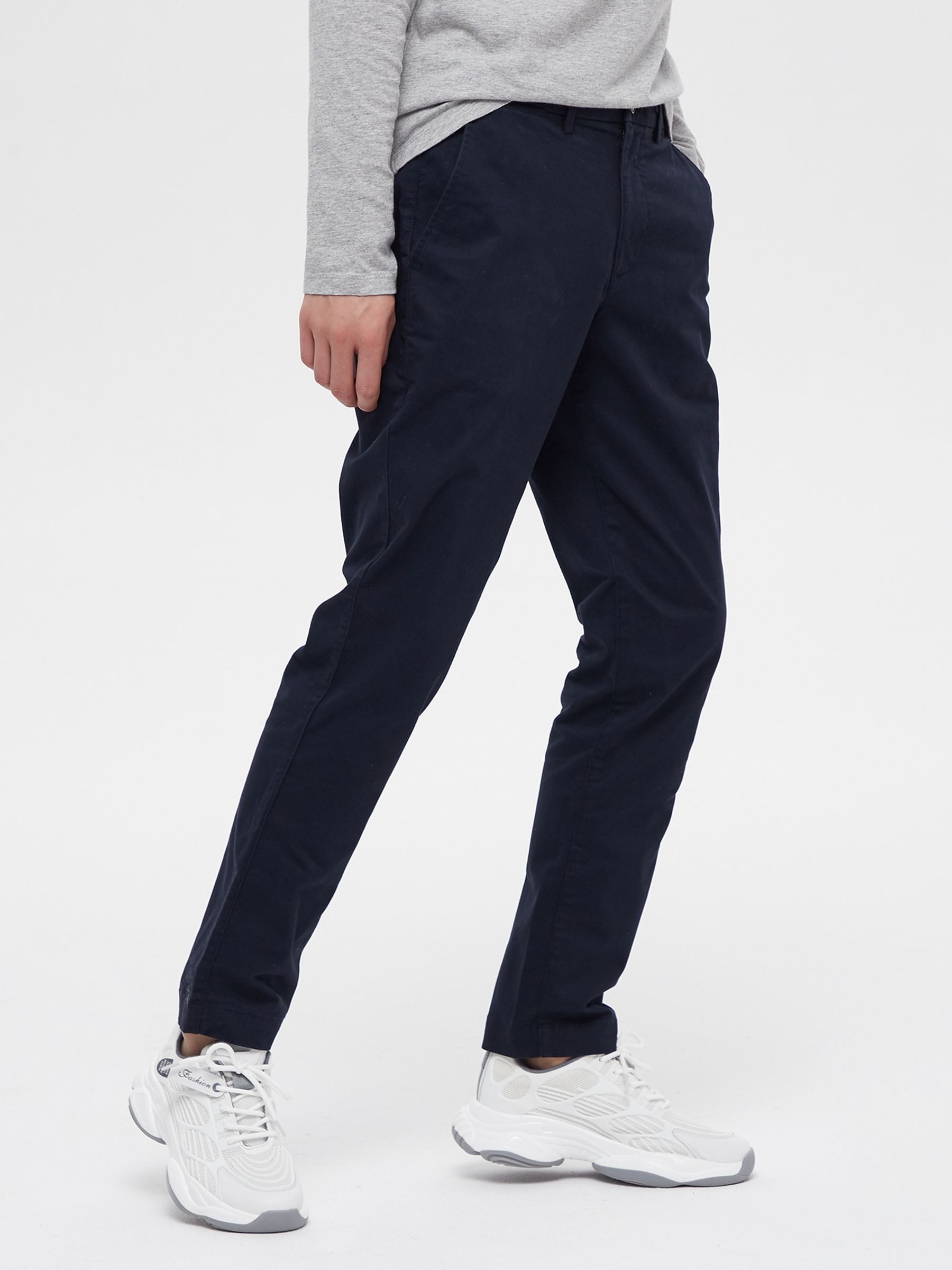 Buy Navy Blue Slim Fit Stretch Essential Chino Trousers from the Gap online shop