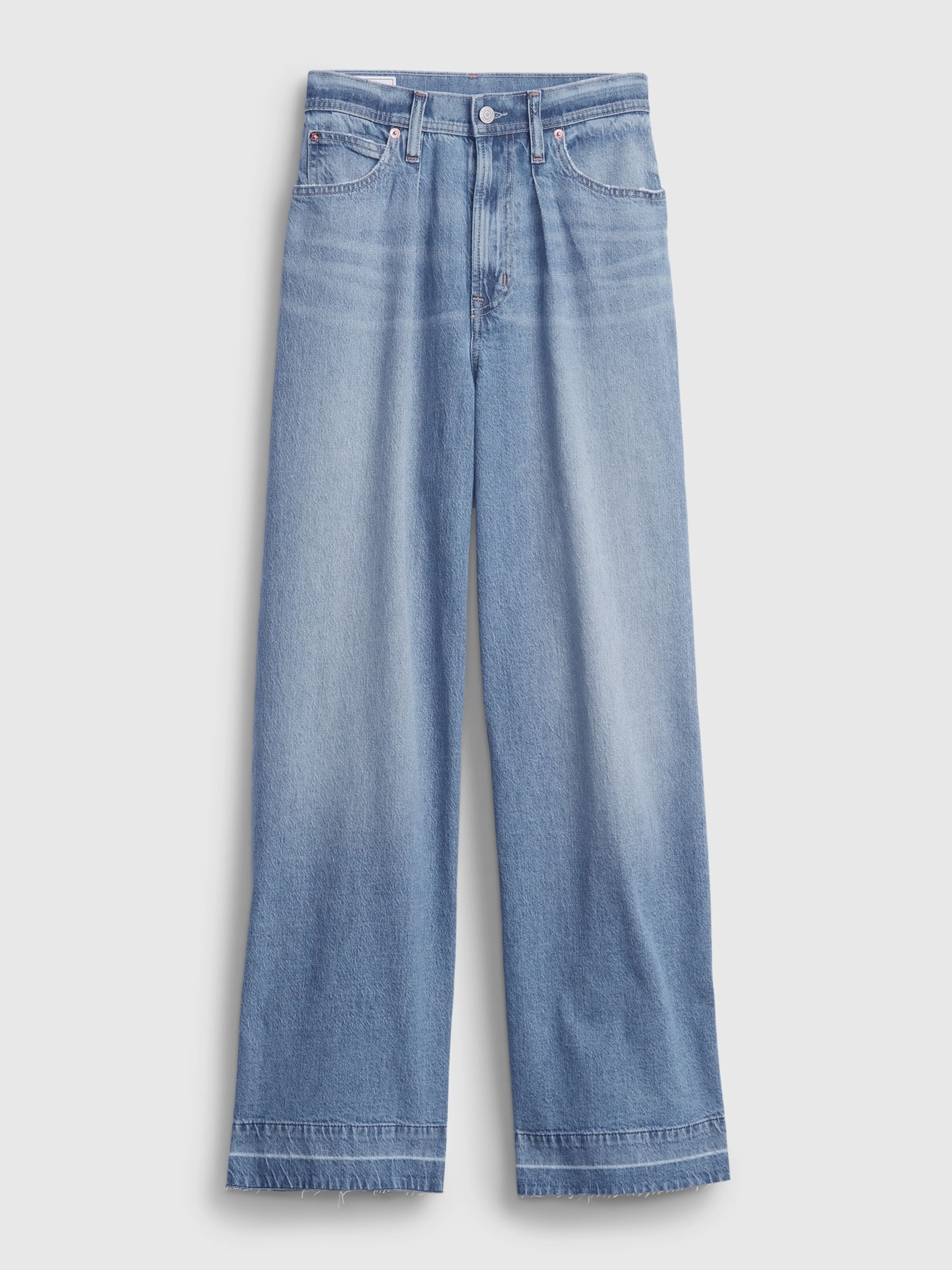 Buy High Rise Pleated Wide Leg Trouser from the Gap online shop