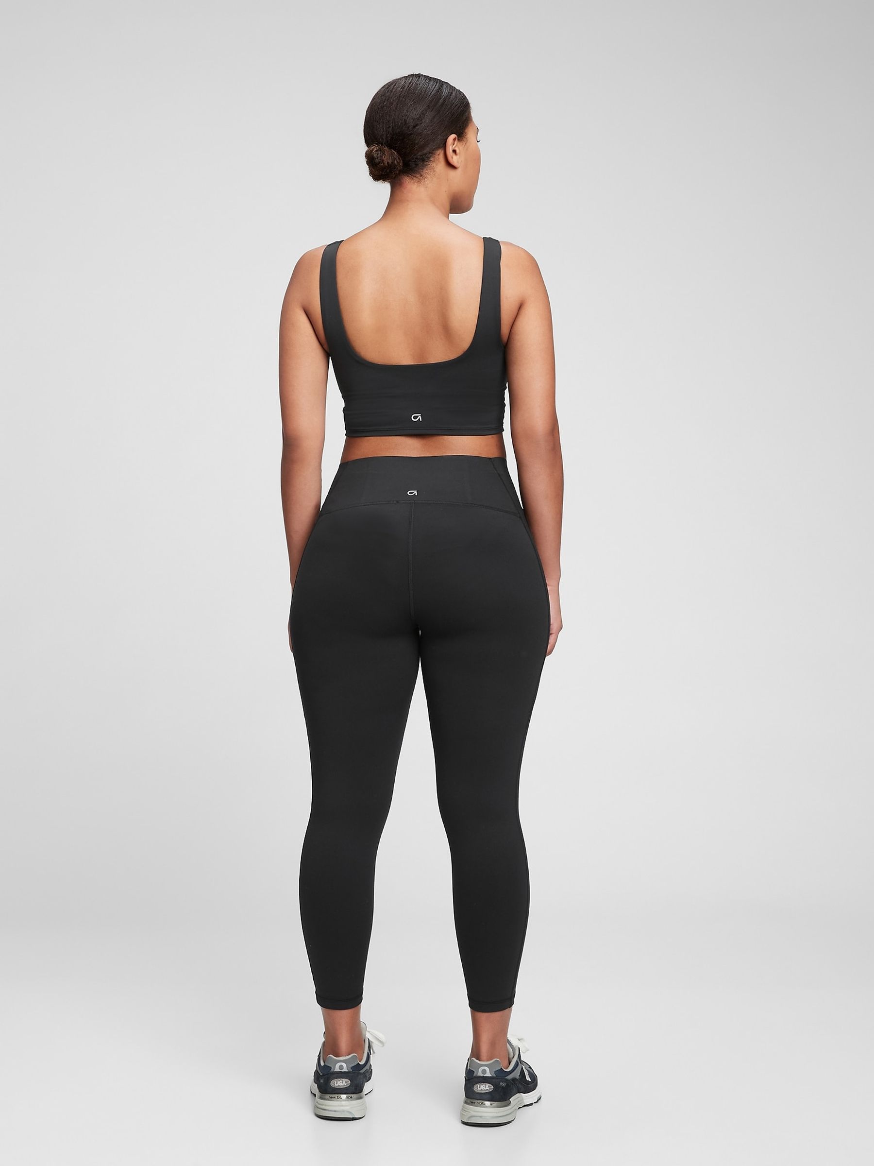 Black High Waisted Power Compression 7 8 Leggings