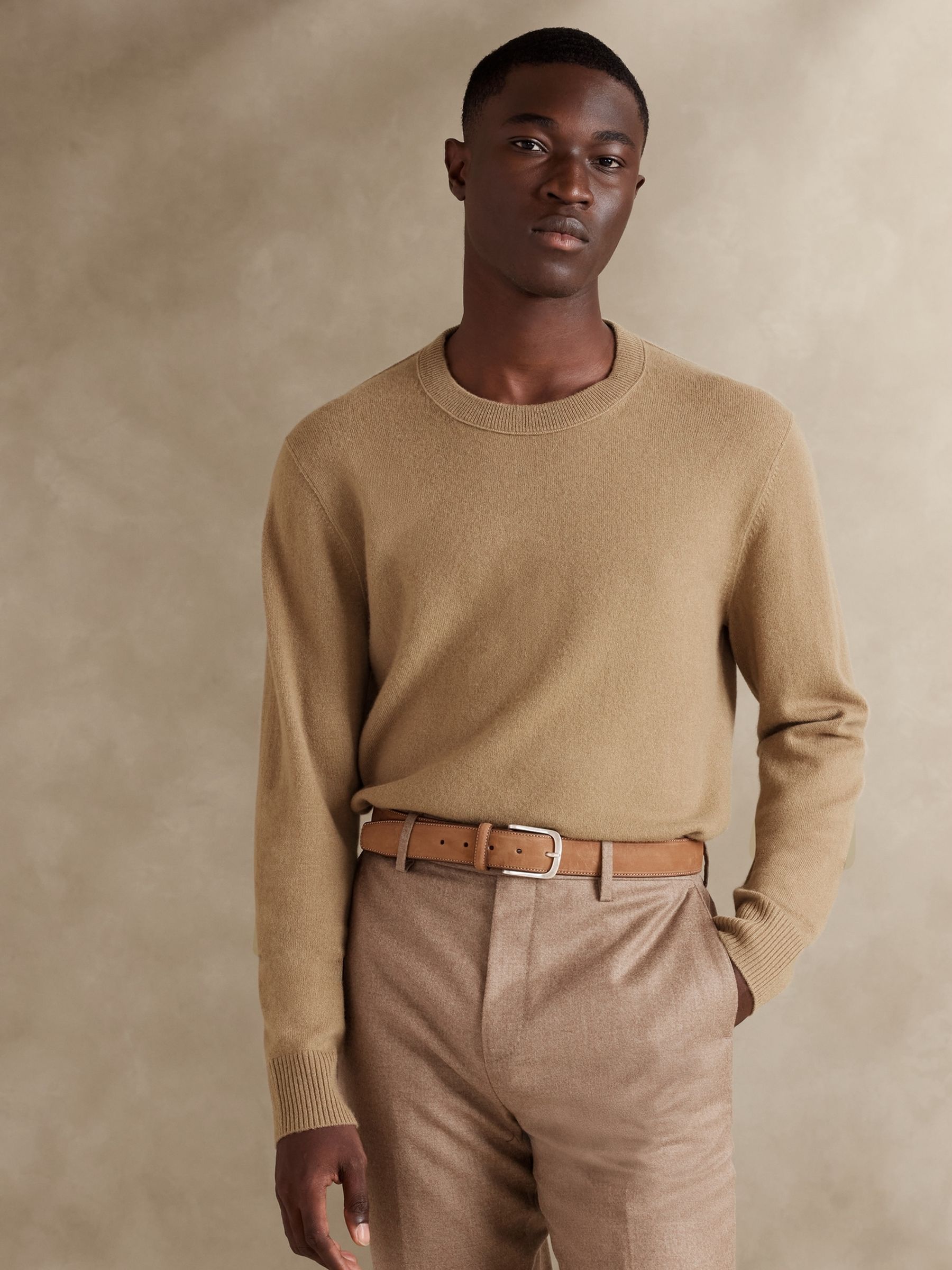 Buy Banana Republic Camel Alta Cashmere Crew Neck Jumper from the Gap online shop