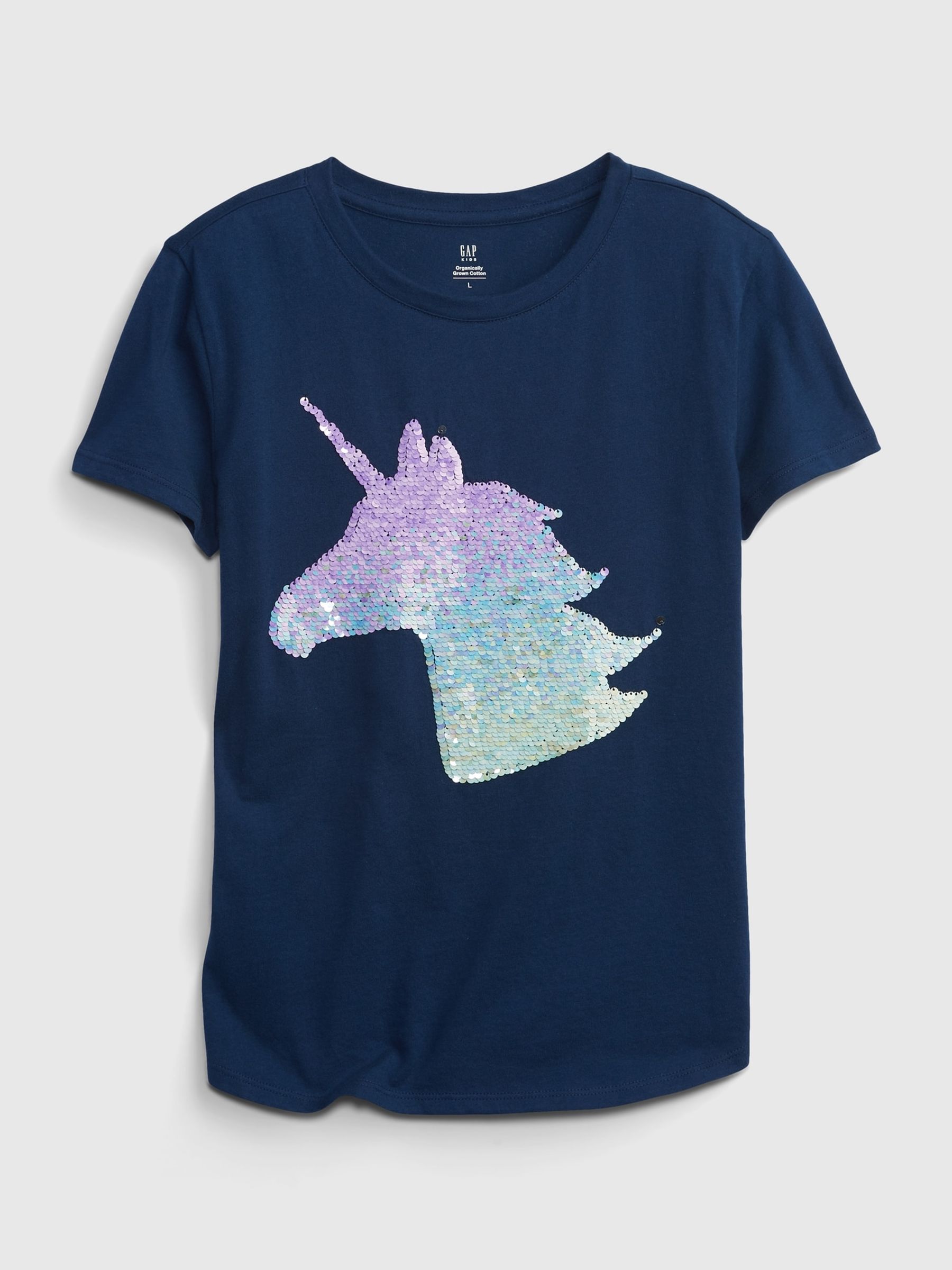 Organic Cotton Flippy Sequin Graphic T Shirt