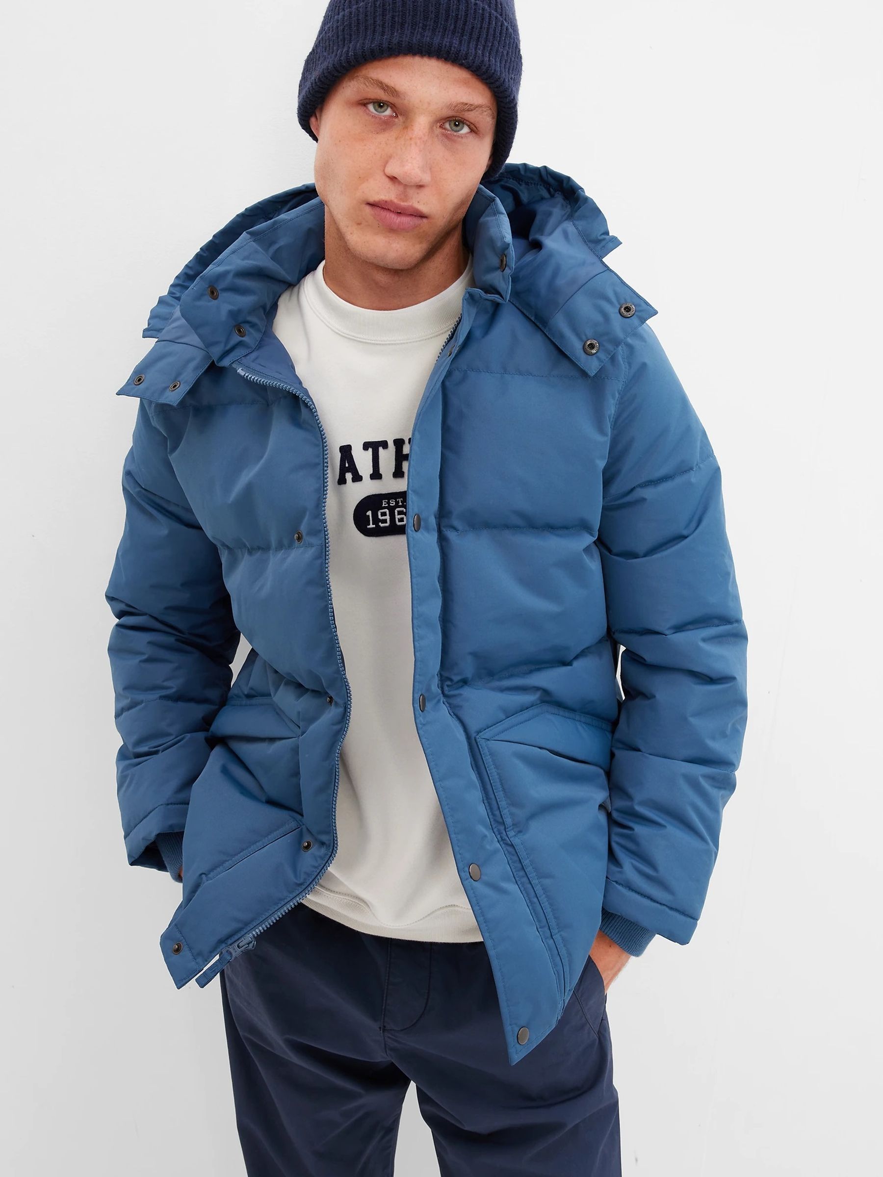Gap heavyweight hooded puffer jacket shop