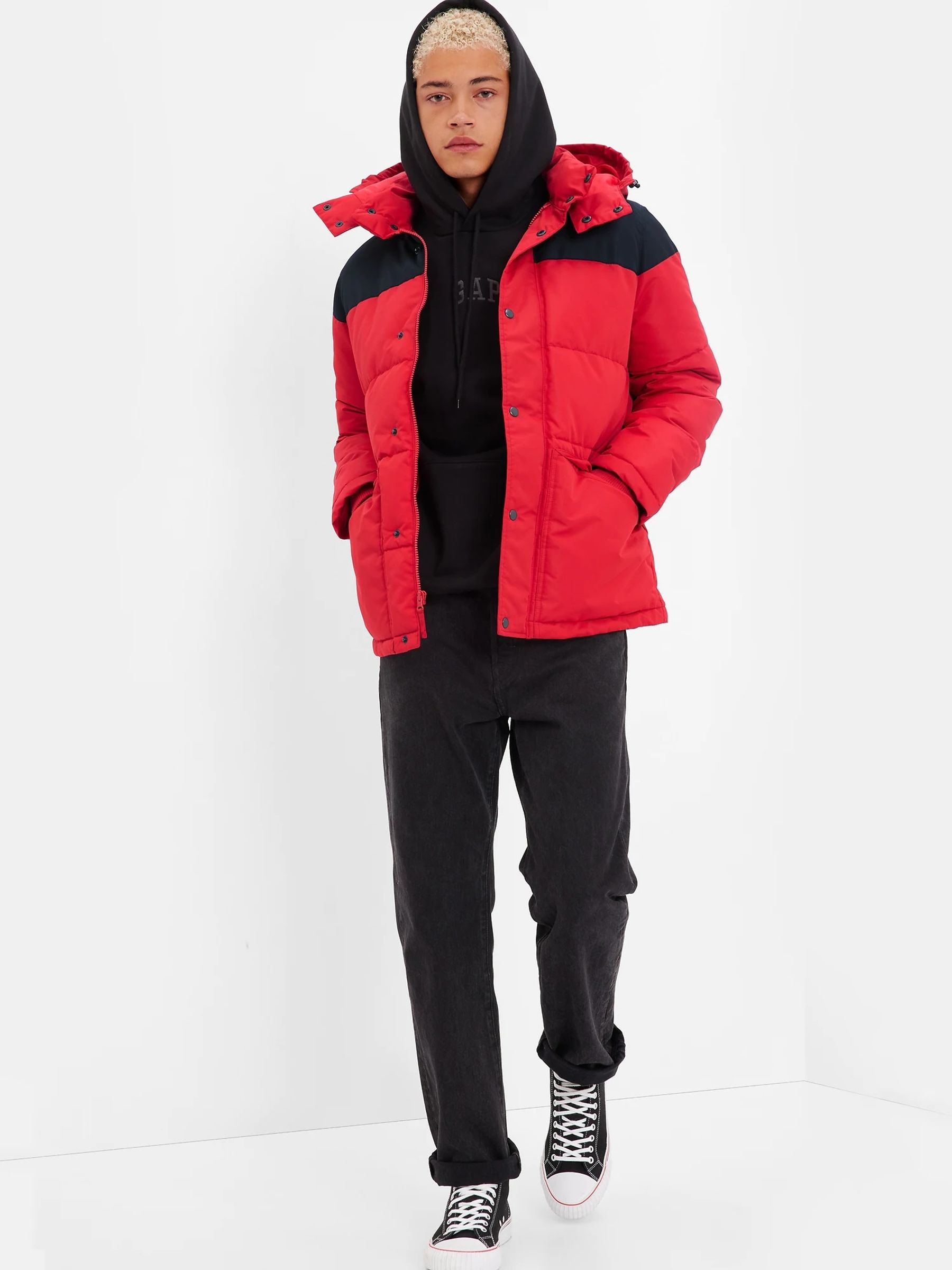 Next red padded coat cheap
