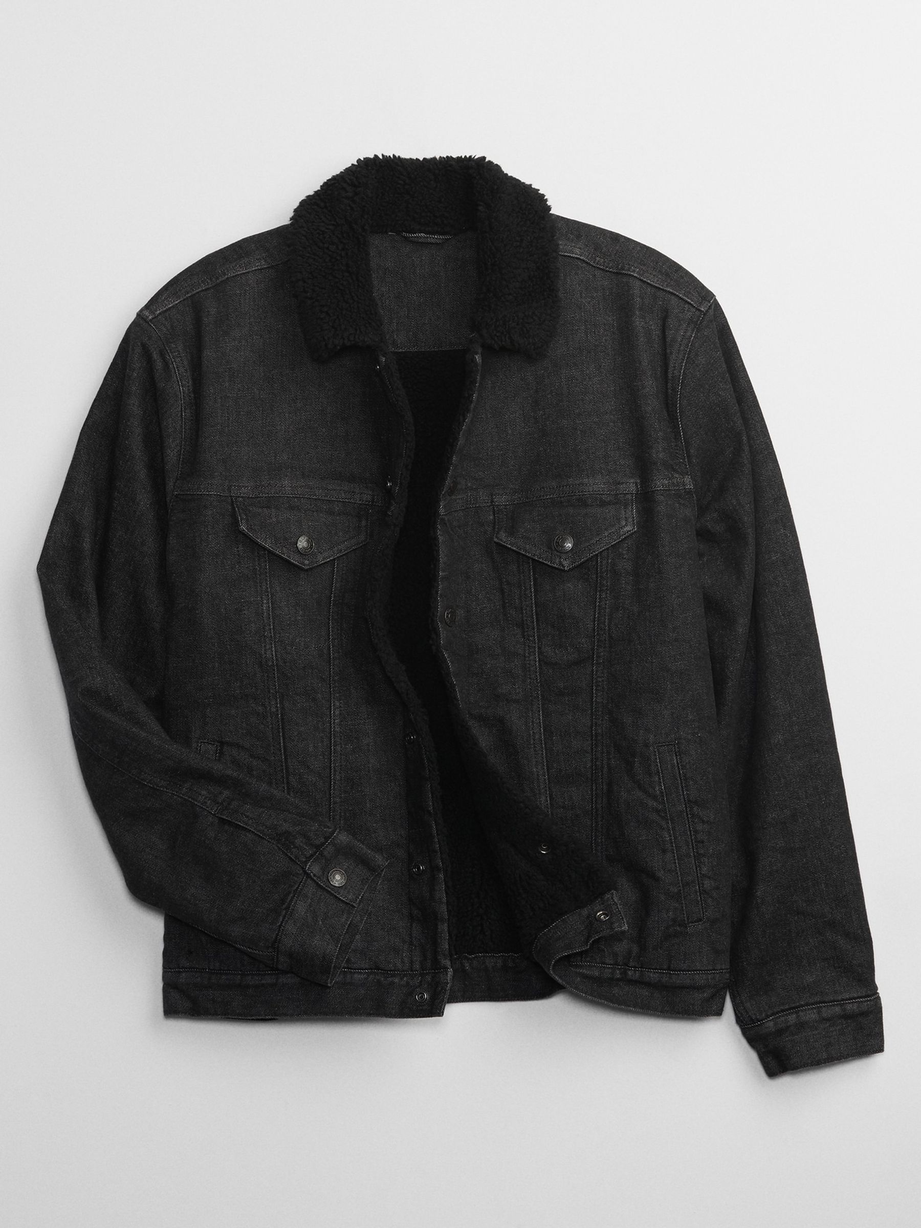 Black jean jacket gap deals