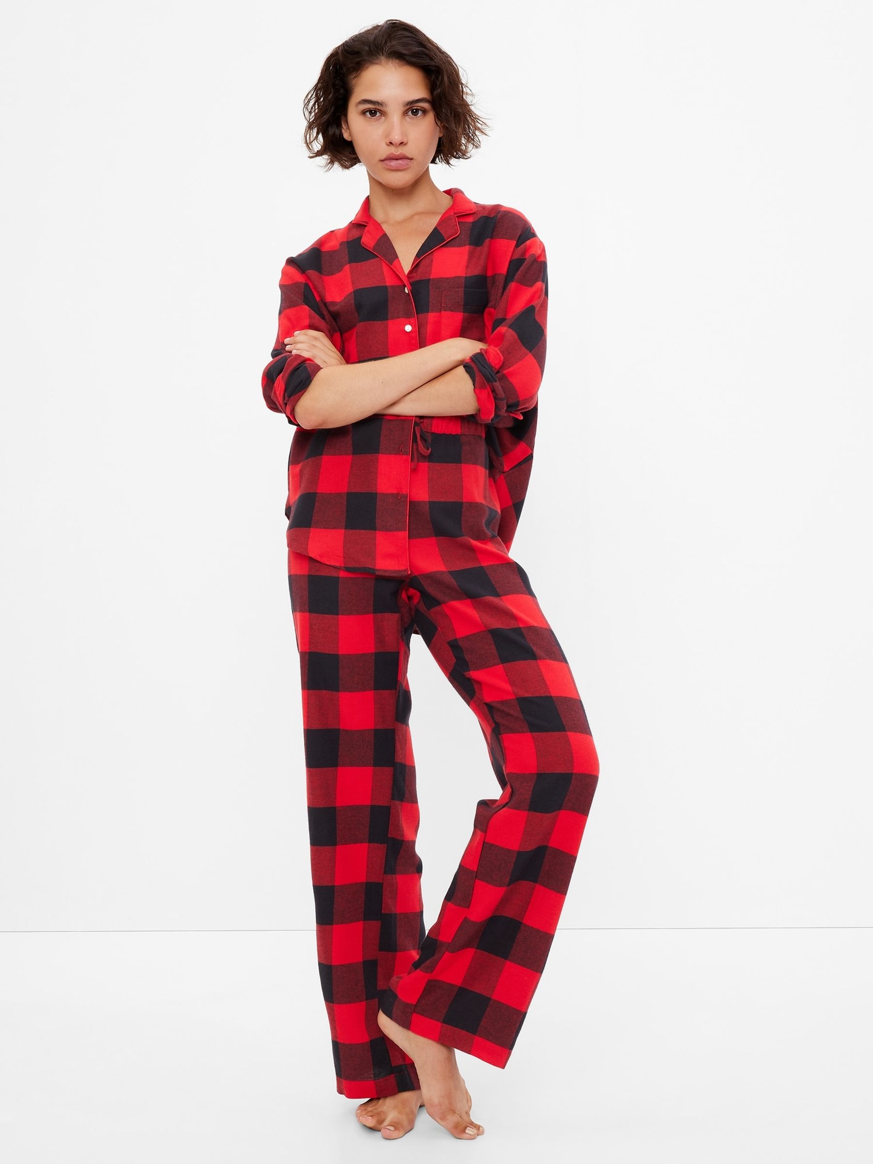 Buy Christmas Flannel Pyjamas from the Gap online shop