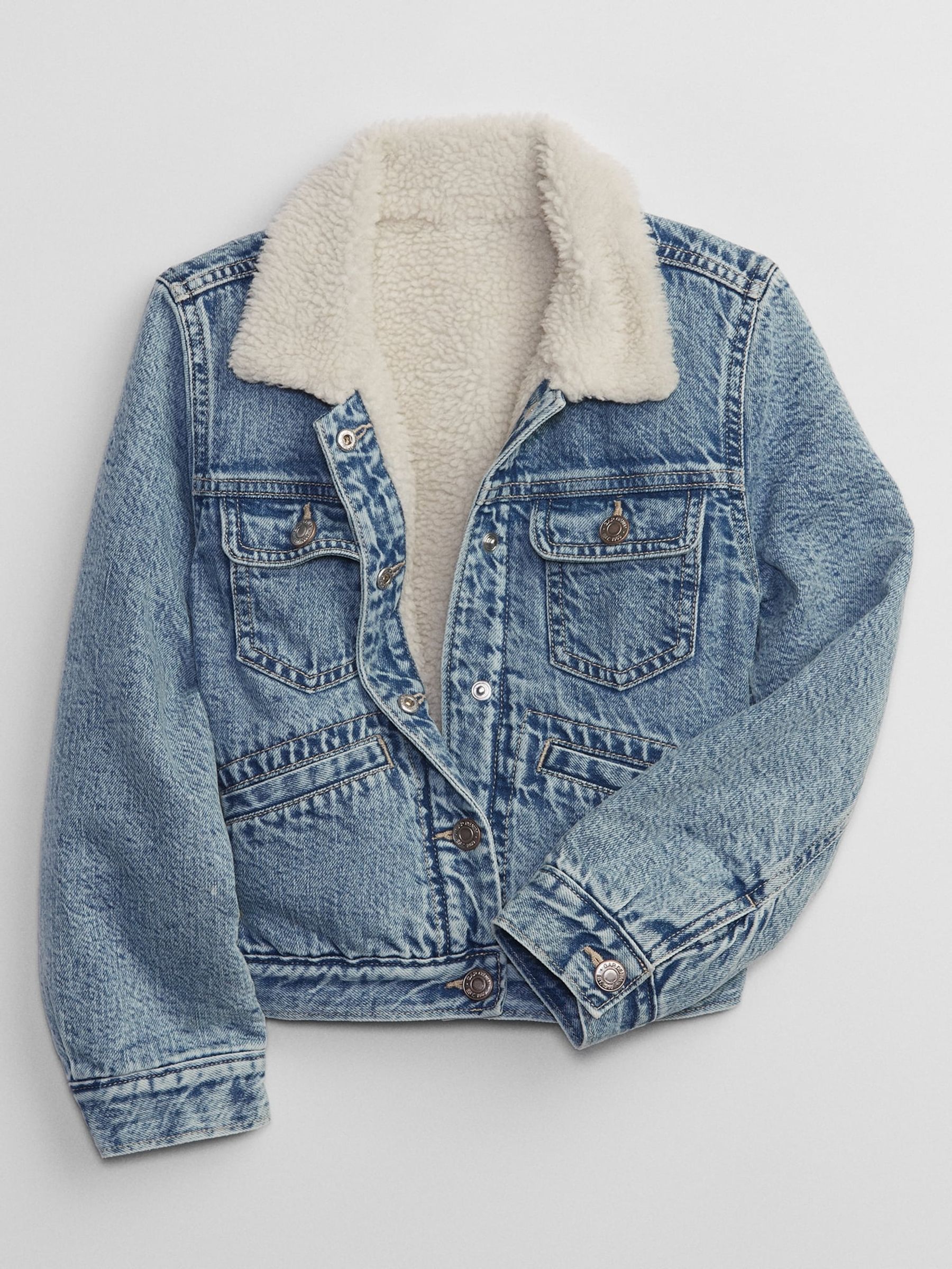 Blue Sherpa Icon Denim Jacket