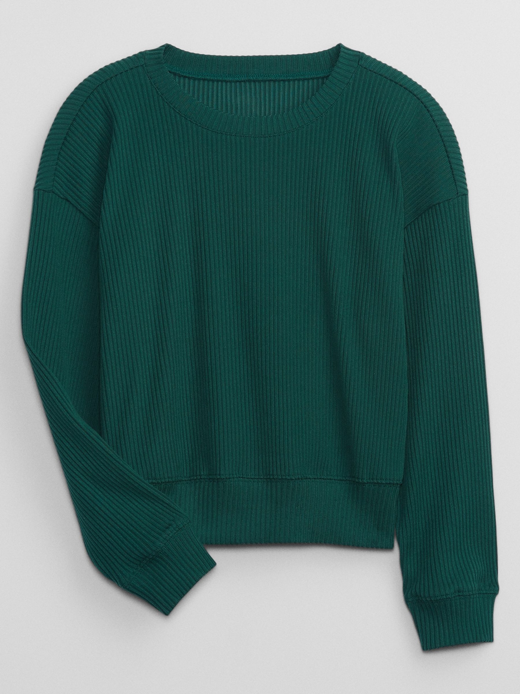 Ribbed sweatshirt hot sale