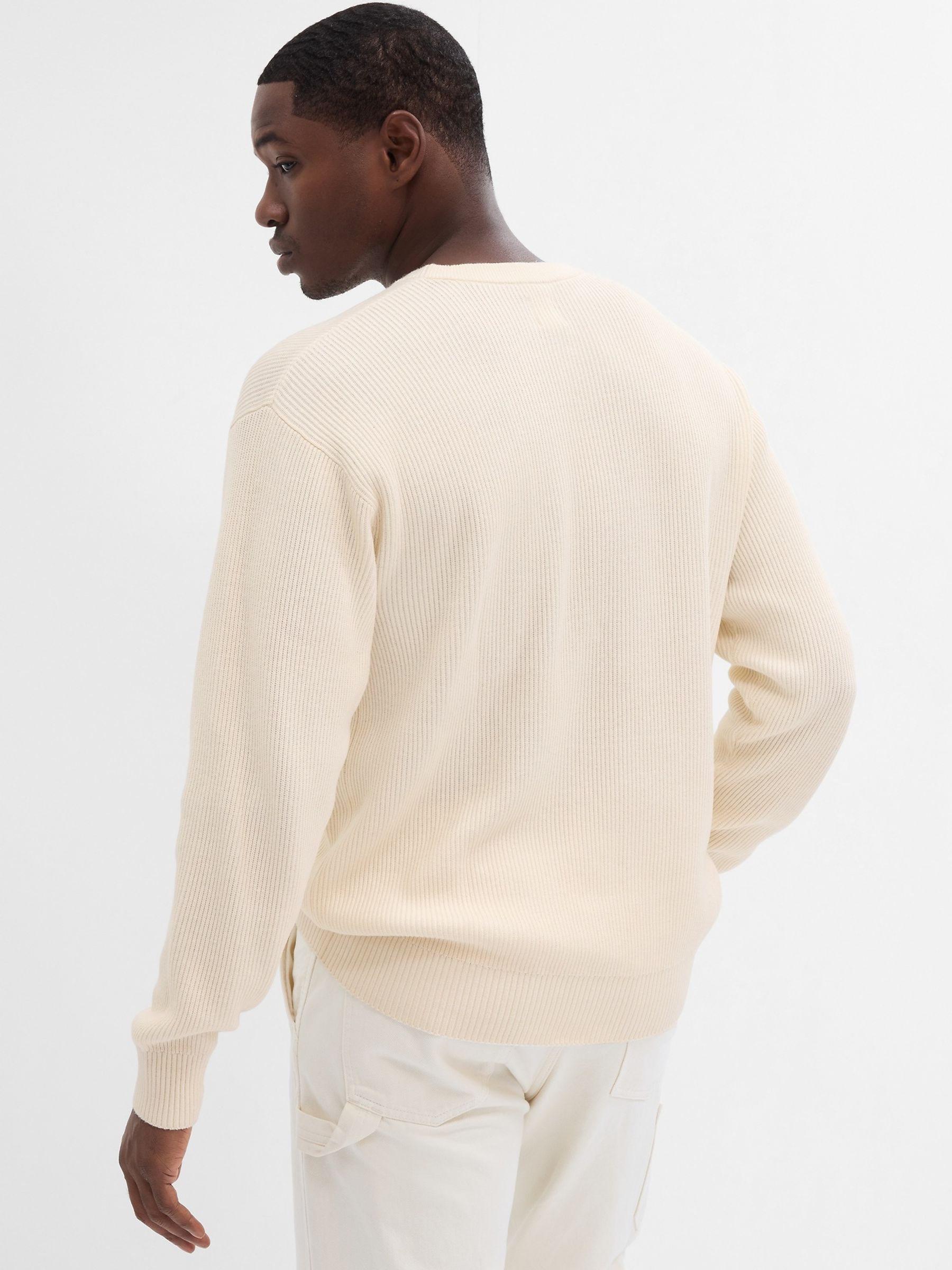 Cream ribbed jumper new arrivals