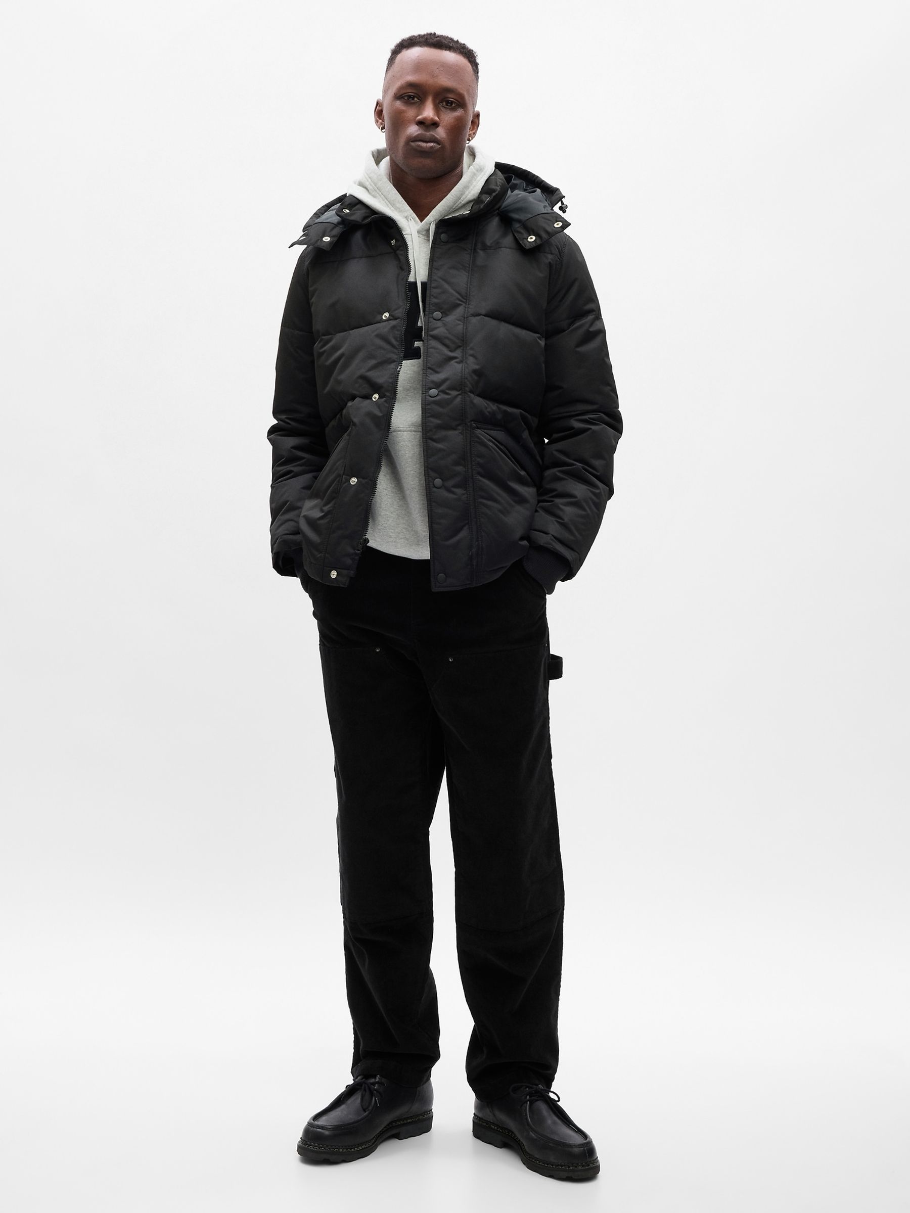 Black heavy jacket hot sale