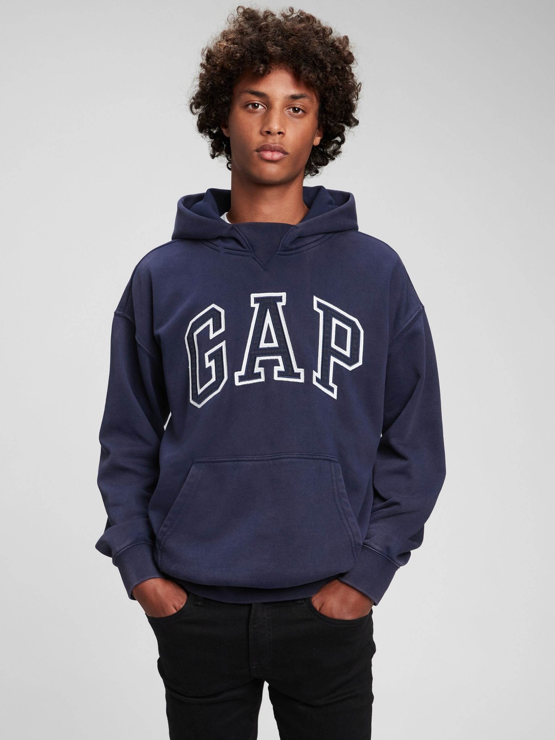 Navy Blue Teen Logo Hoodie