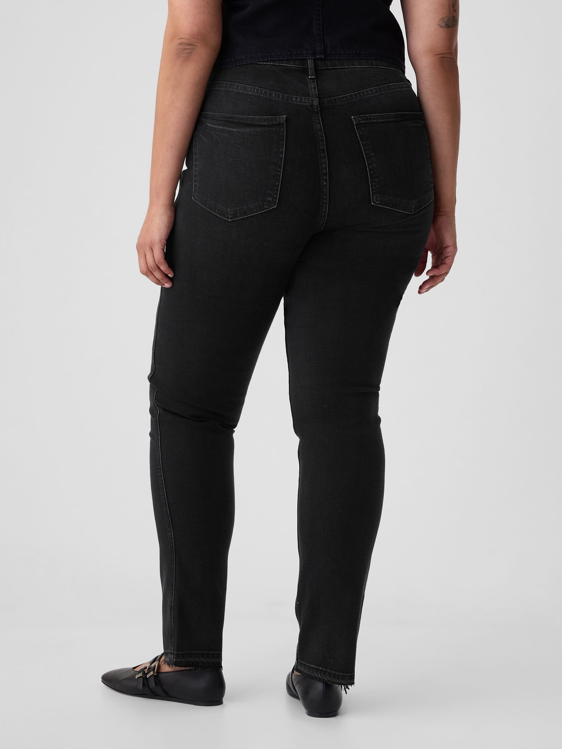 Buy Black High Waisted Ankle Length Vintage Slim Jeans from the Gap online shop