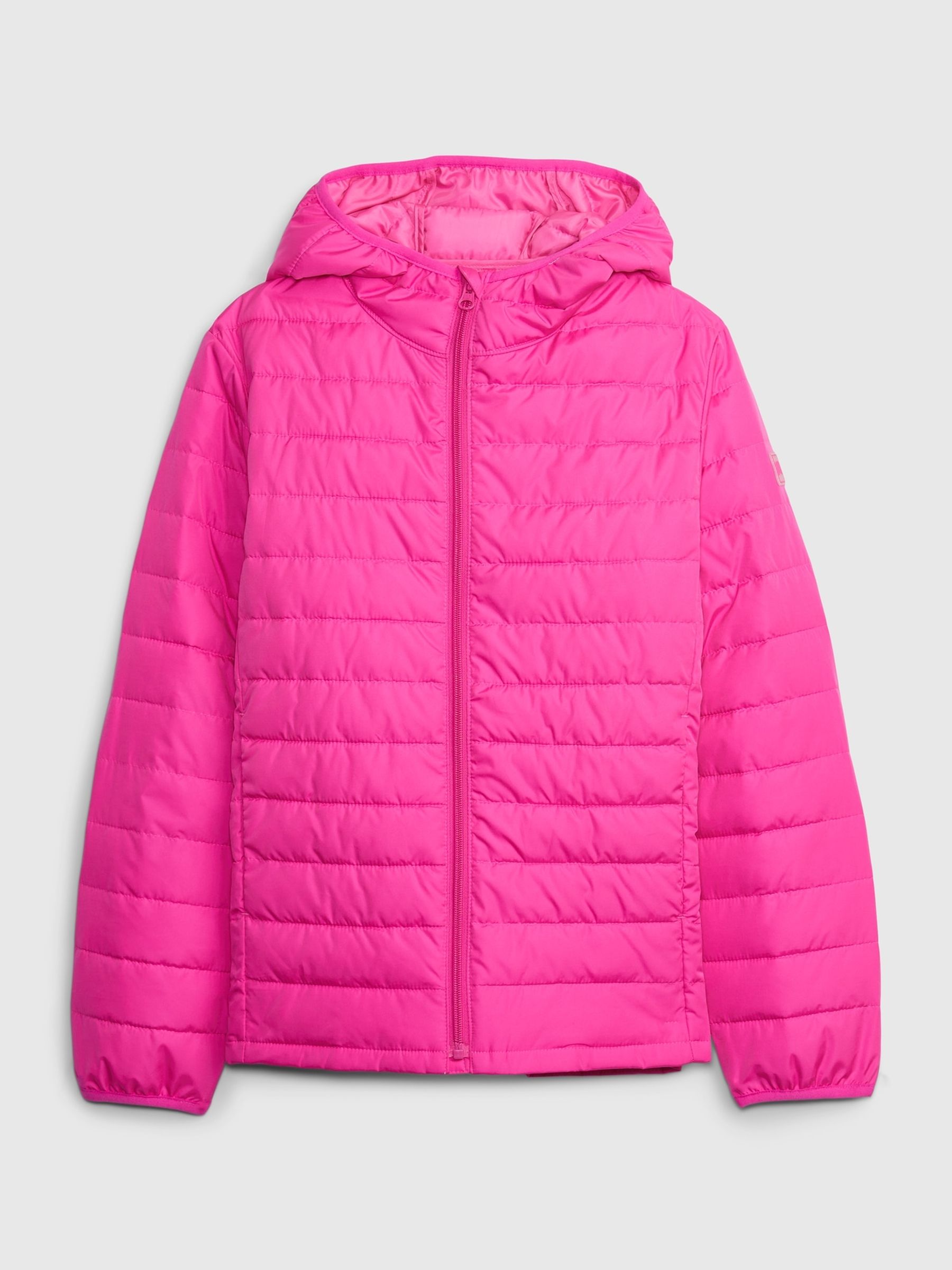 Pink Water Resistant Recycled Lightweight Puffer Jacket 4 13yrs