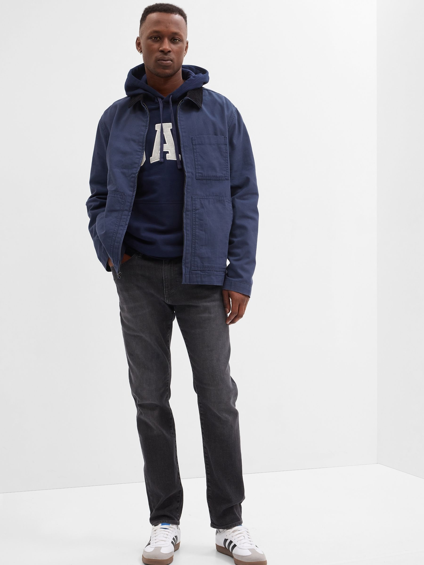 Buy Navy Blue Utility Jacket from the Gap online shop