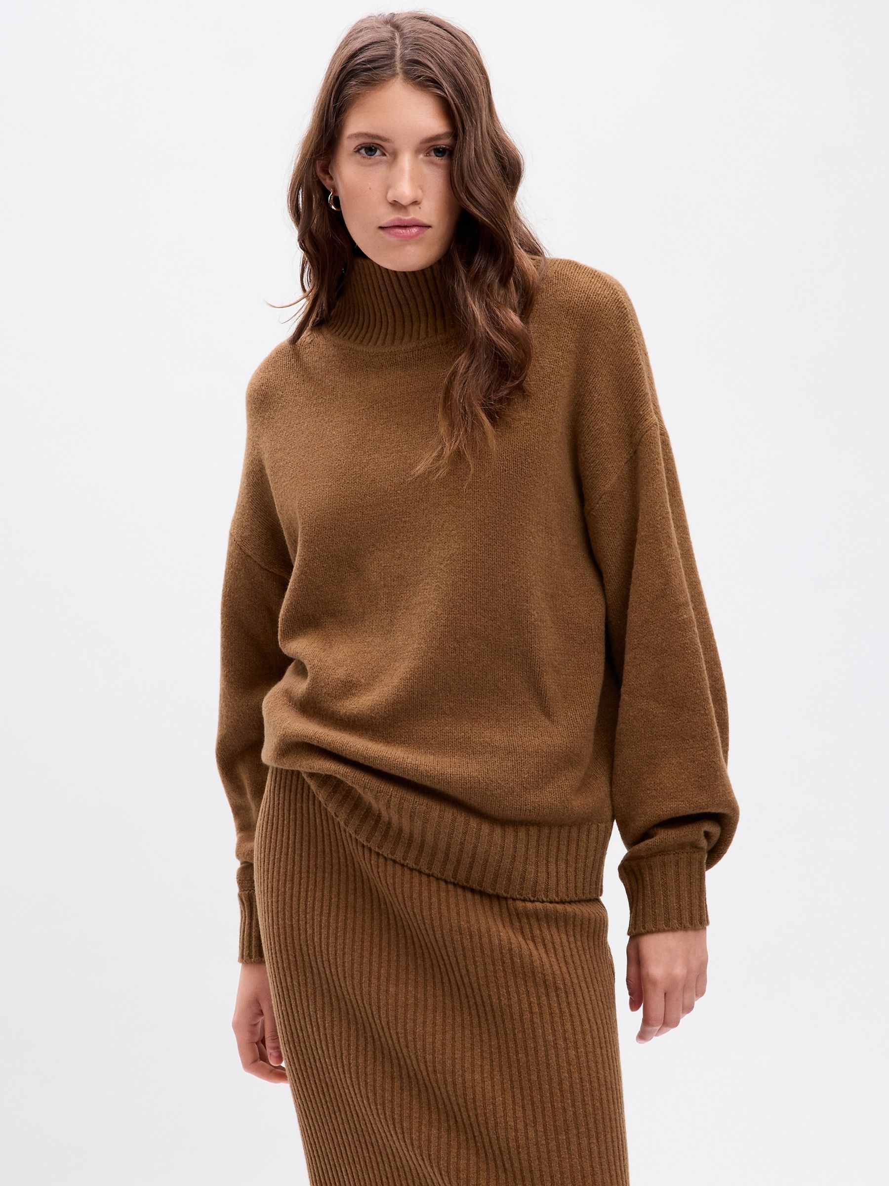 Mock neck long sleeve sweater 2025