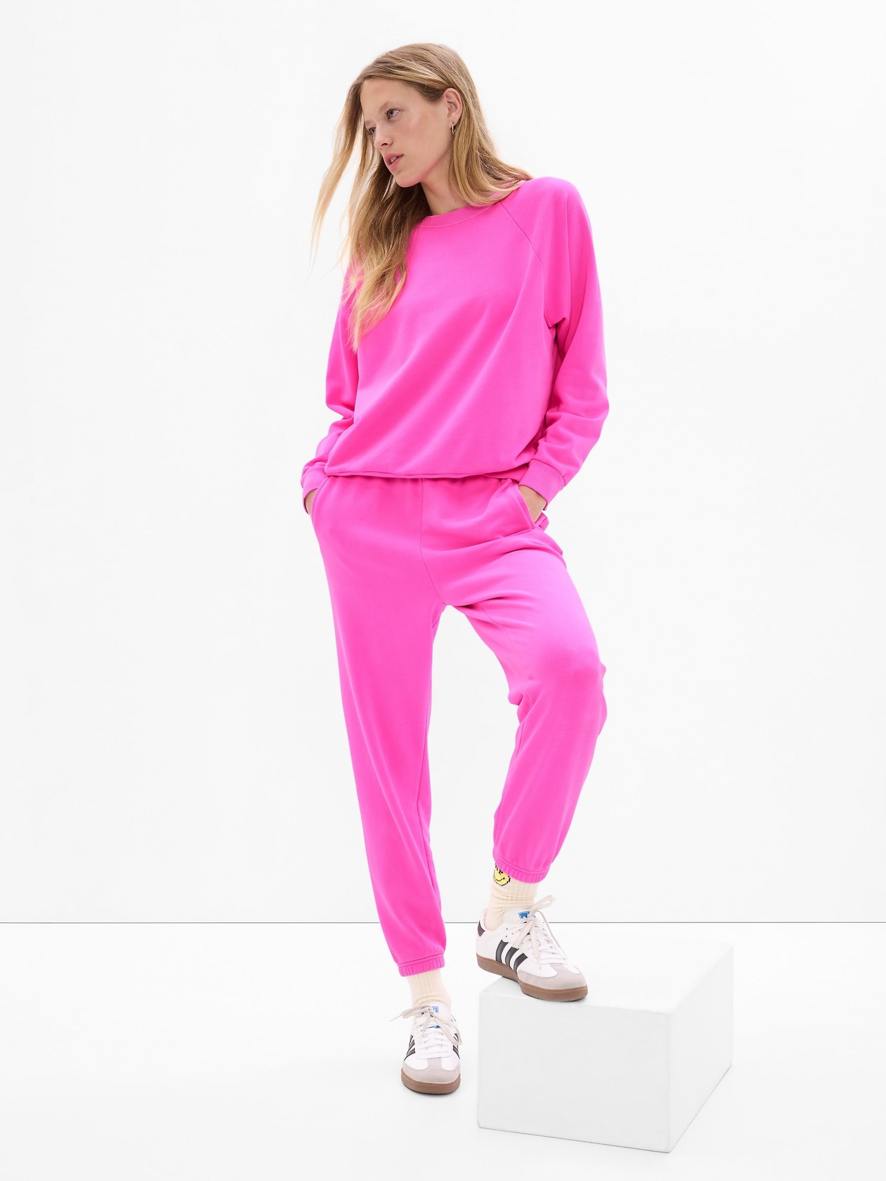 Pink high waist skinny joggers clearance