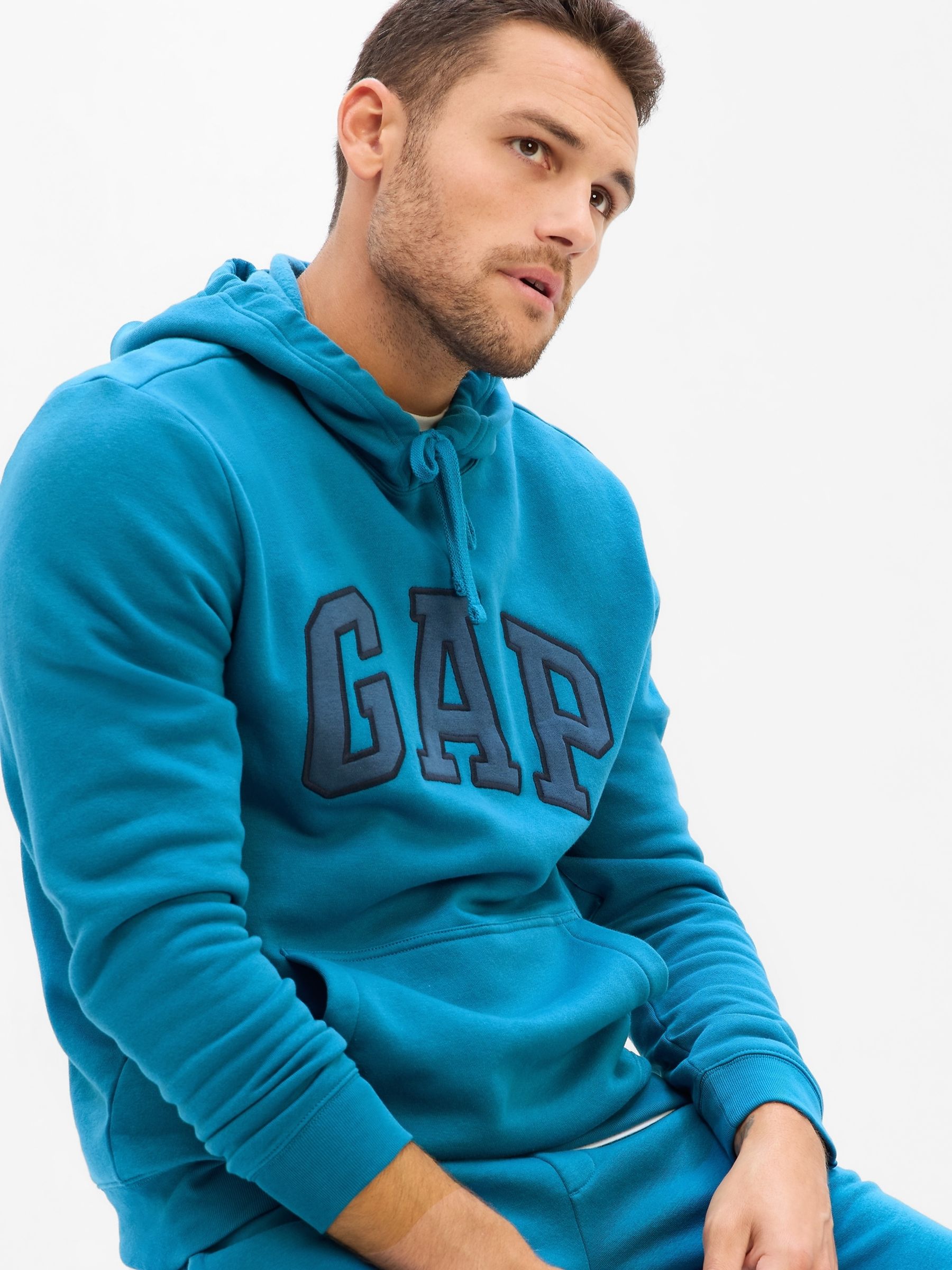 Banded logo hoodie clearance