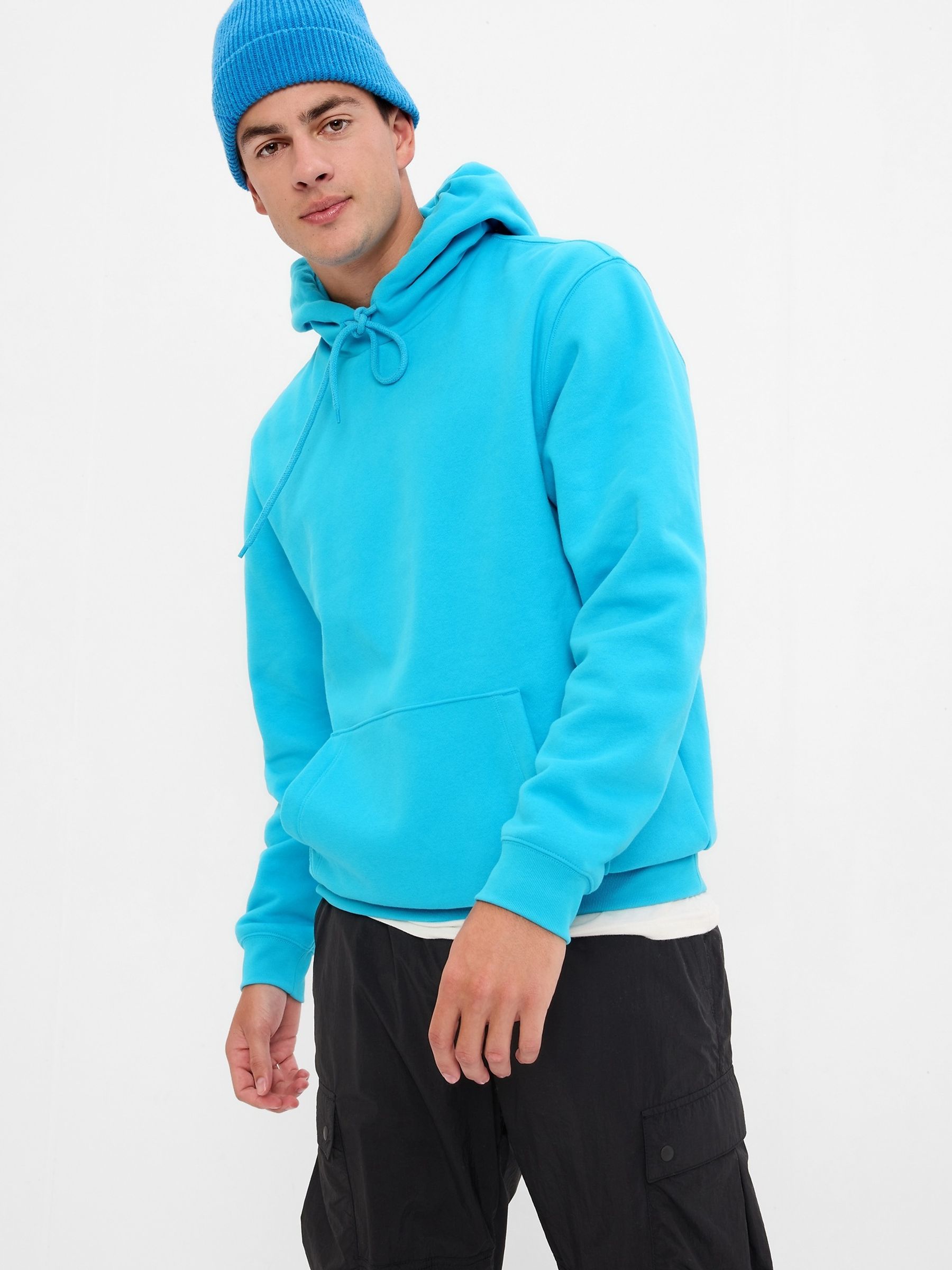 Bright Blue Drawstring Hoodie