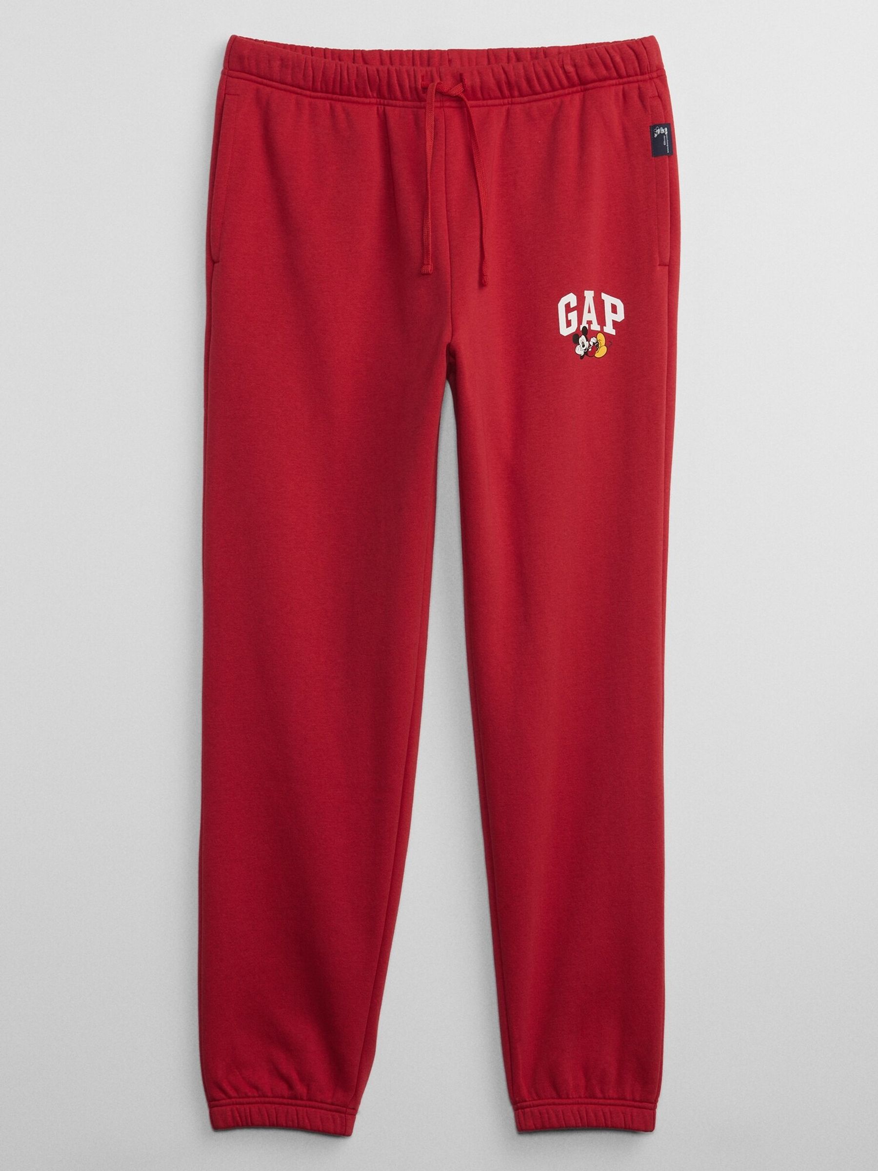 Red Disney Mickey Mouse Logo Joggers
