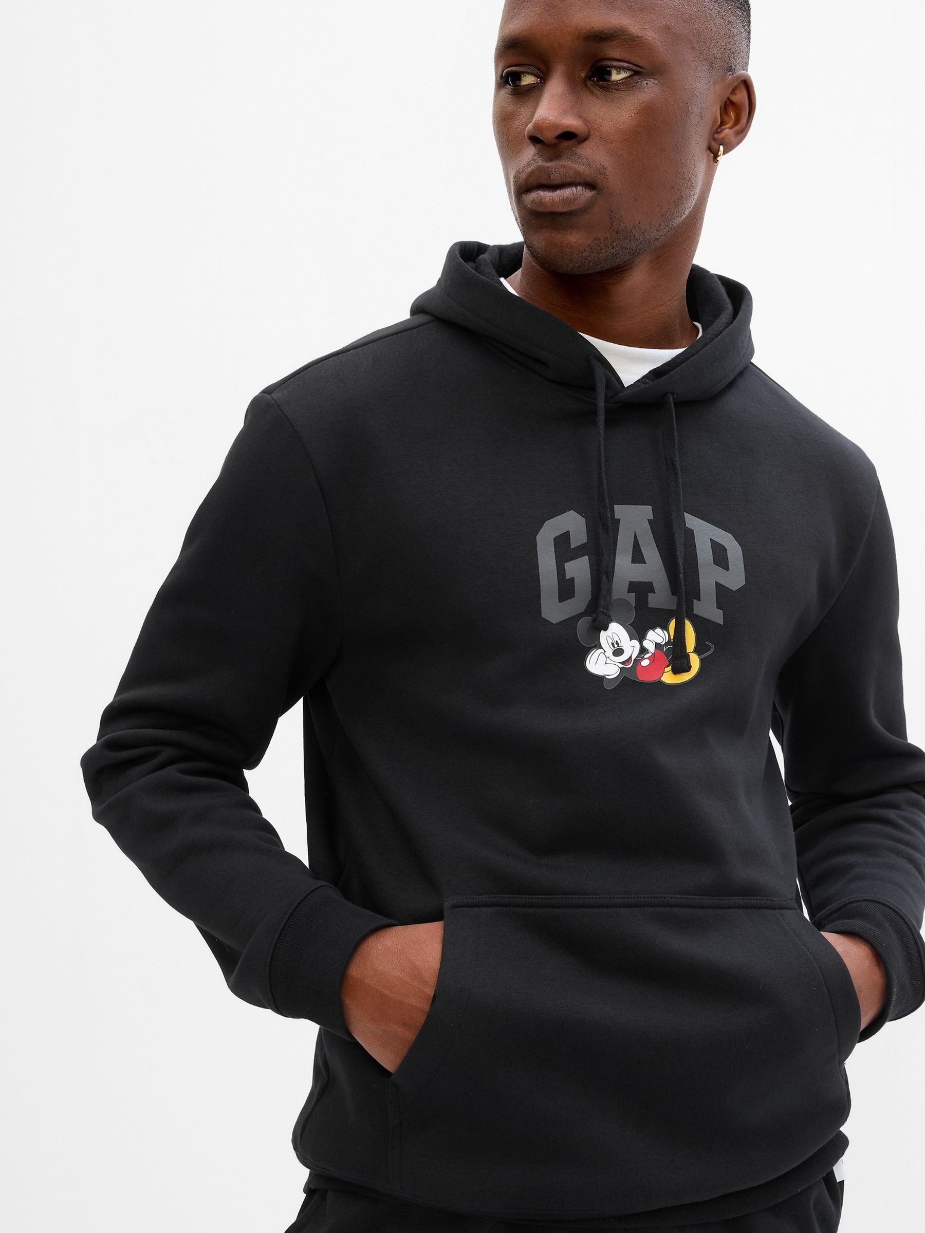 Black Disney Mickey Mouse Logo Hoodie