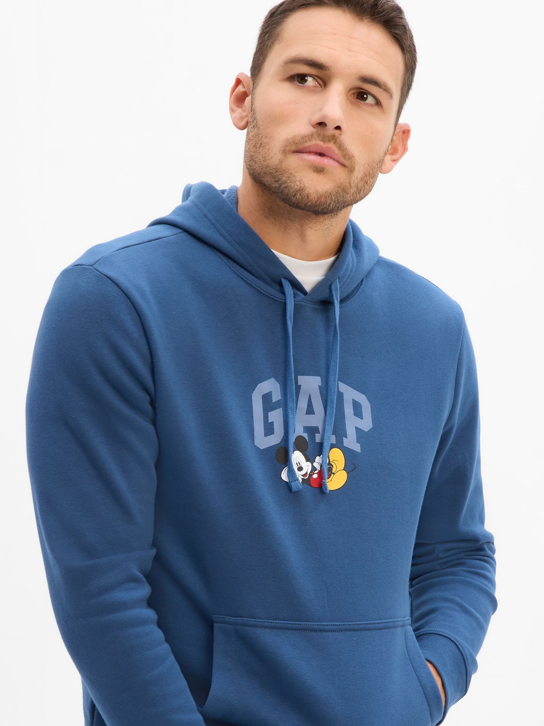 Blue Disney Mickey Mouse Logo Hoodie