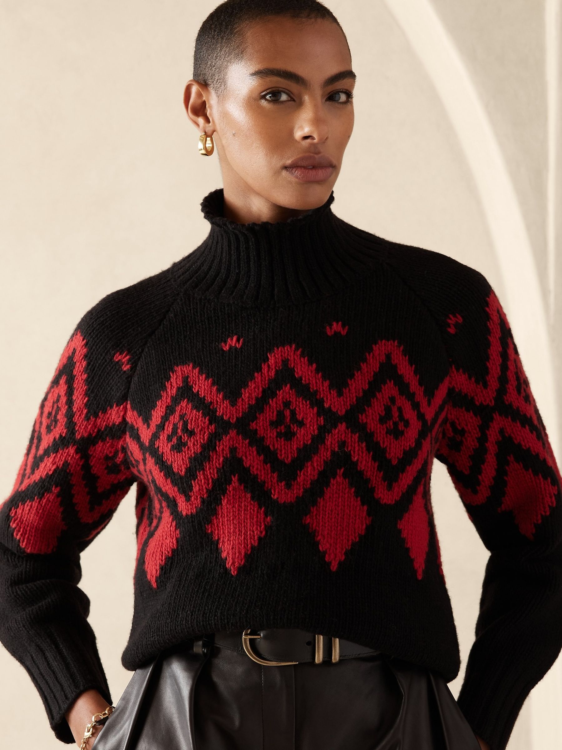 Buy Banana Republic Black Skye Fair Isle Jumper from the Gap online shop