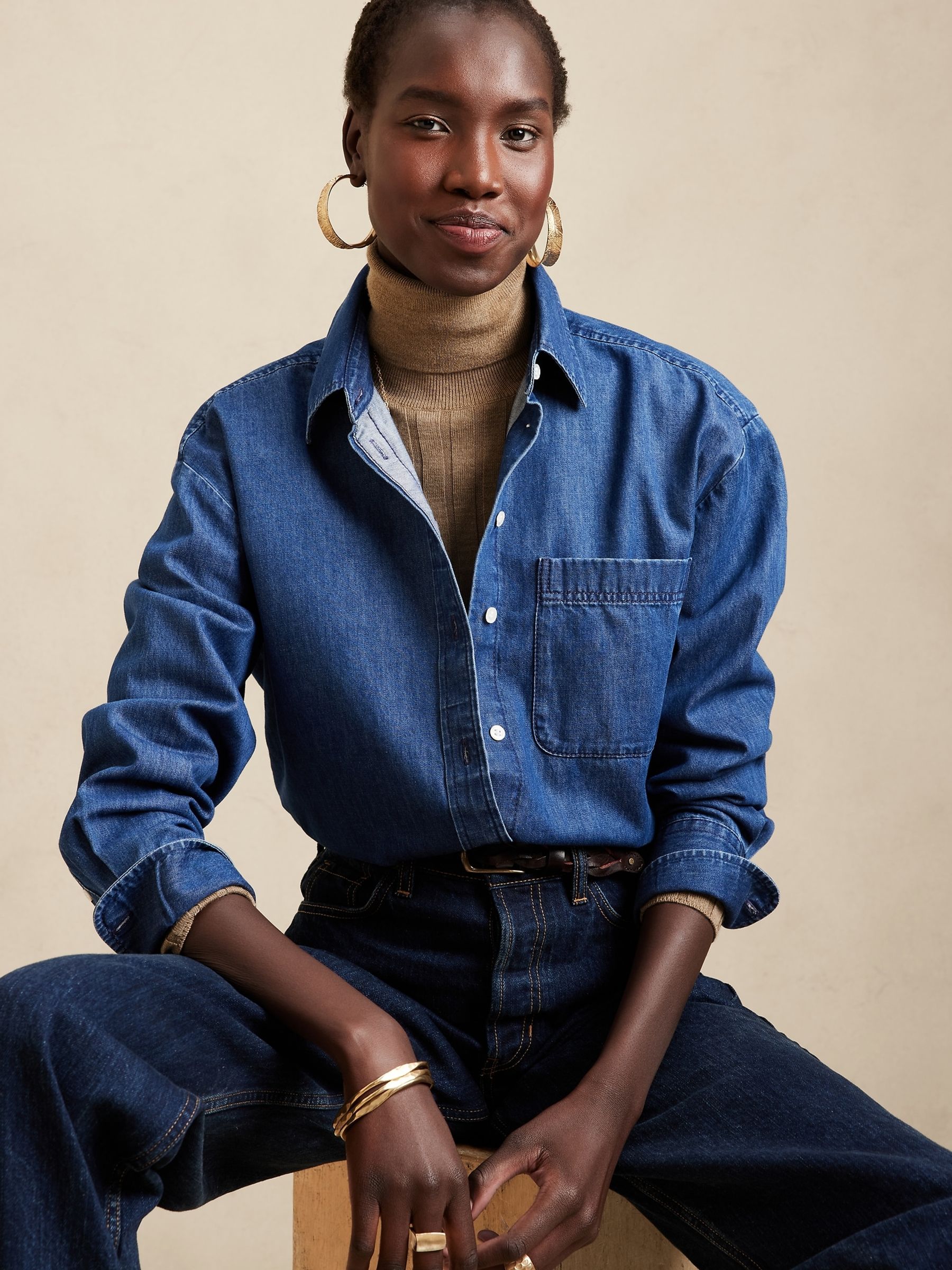 Button up turtleneck hotsell