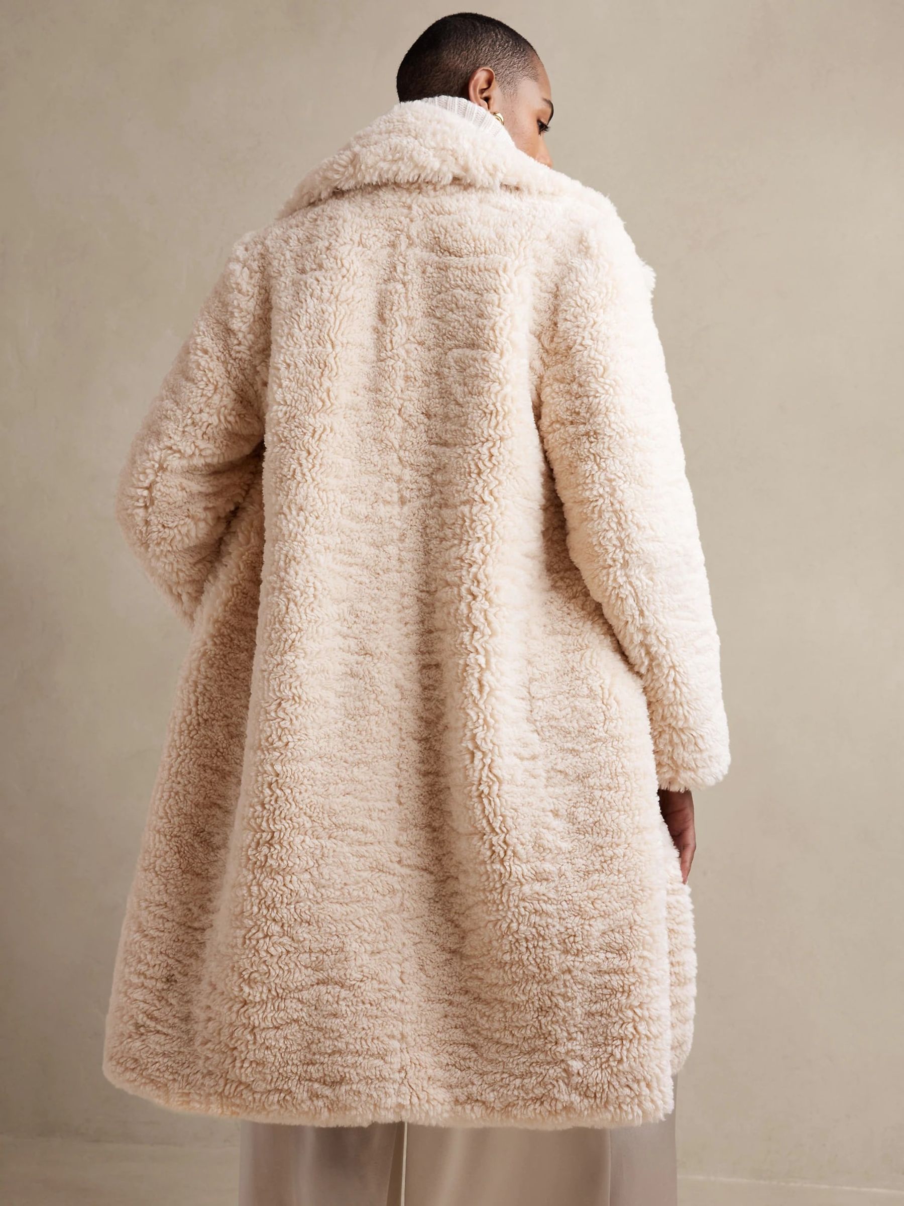 Banana republic long teddy coat outlet