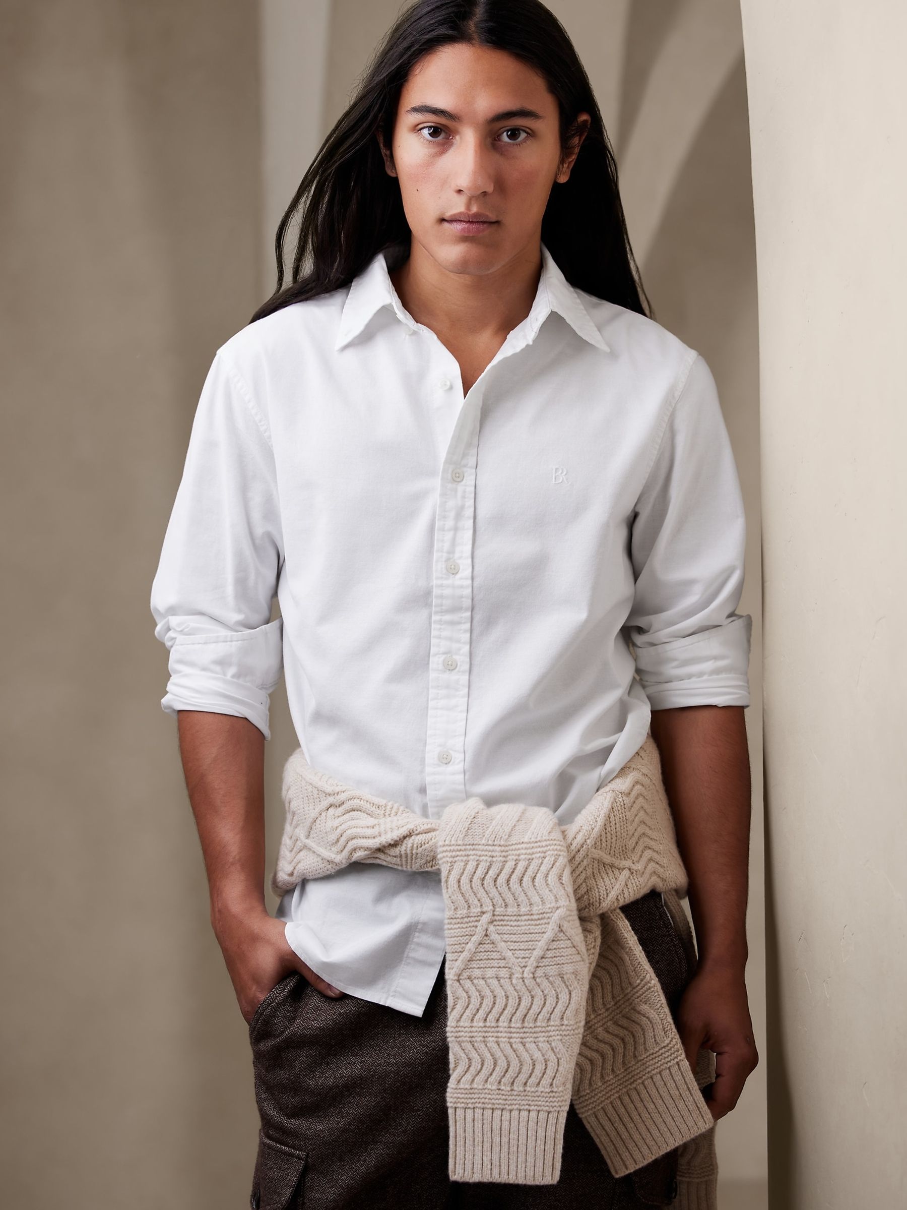 Buy Banana Republic White Oxford Dress Shirt from the Gap online shop