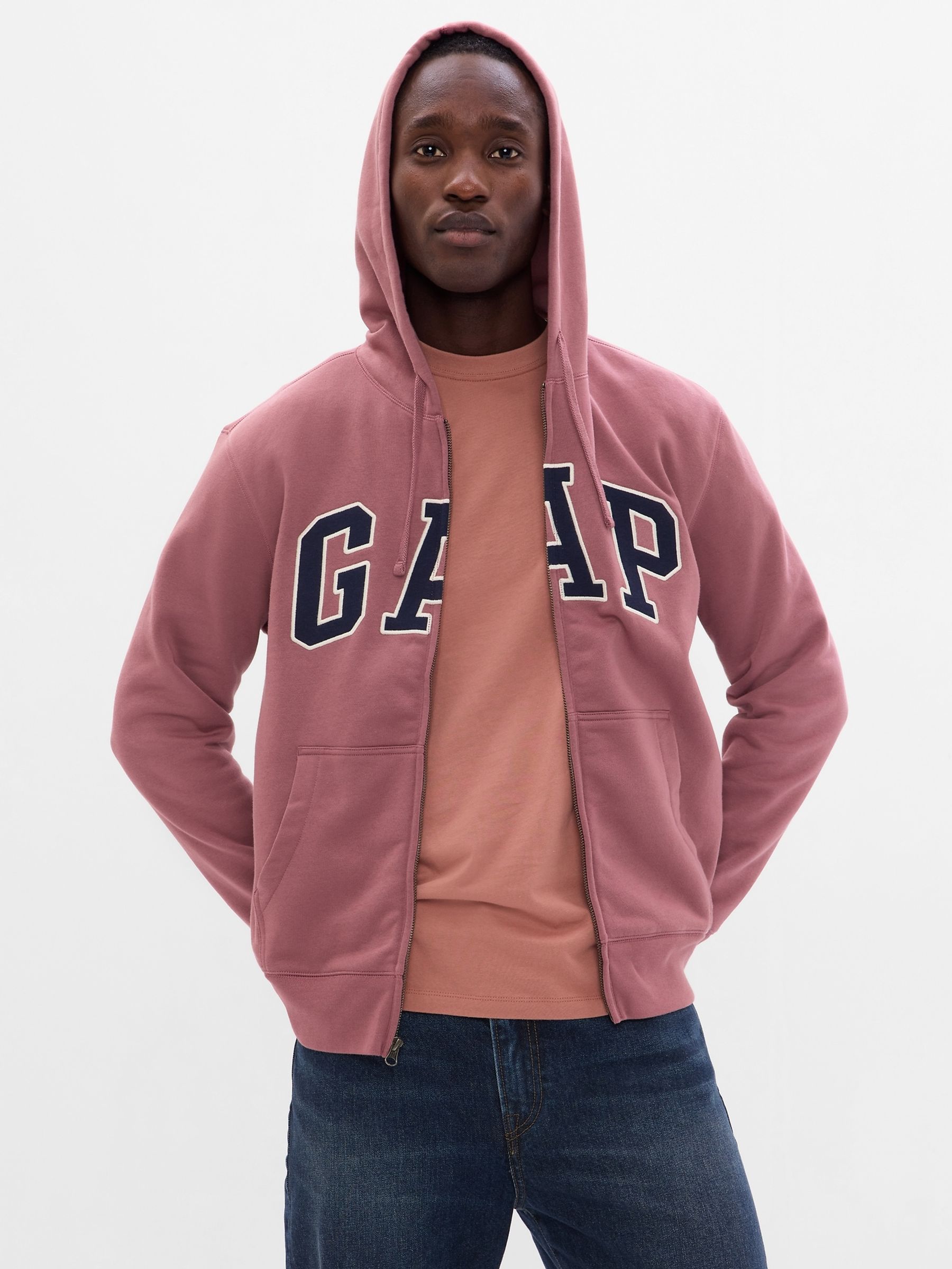 Pink gap hoodie hot sale