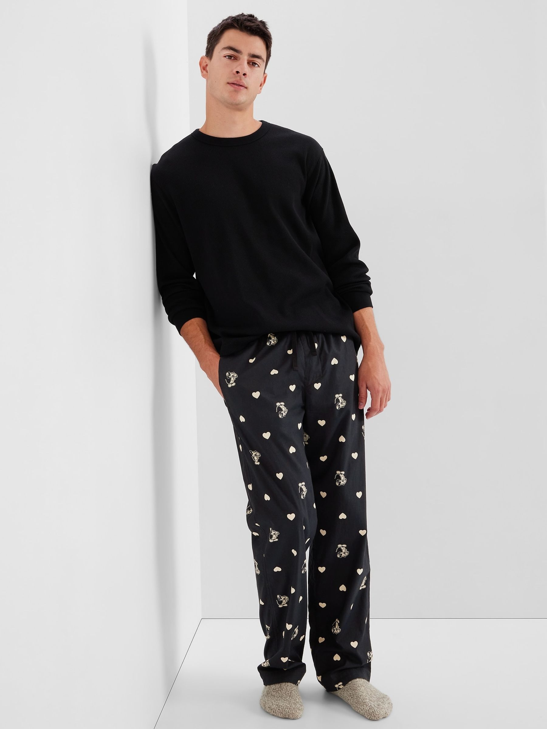 Buy Black Disney Mickey Mouse Pyjama Trousers from the Gap online shop