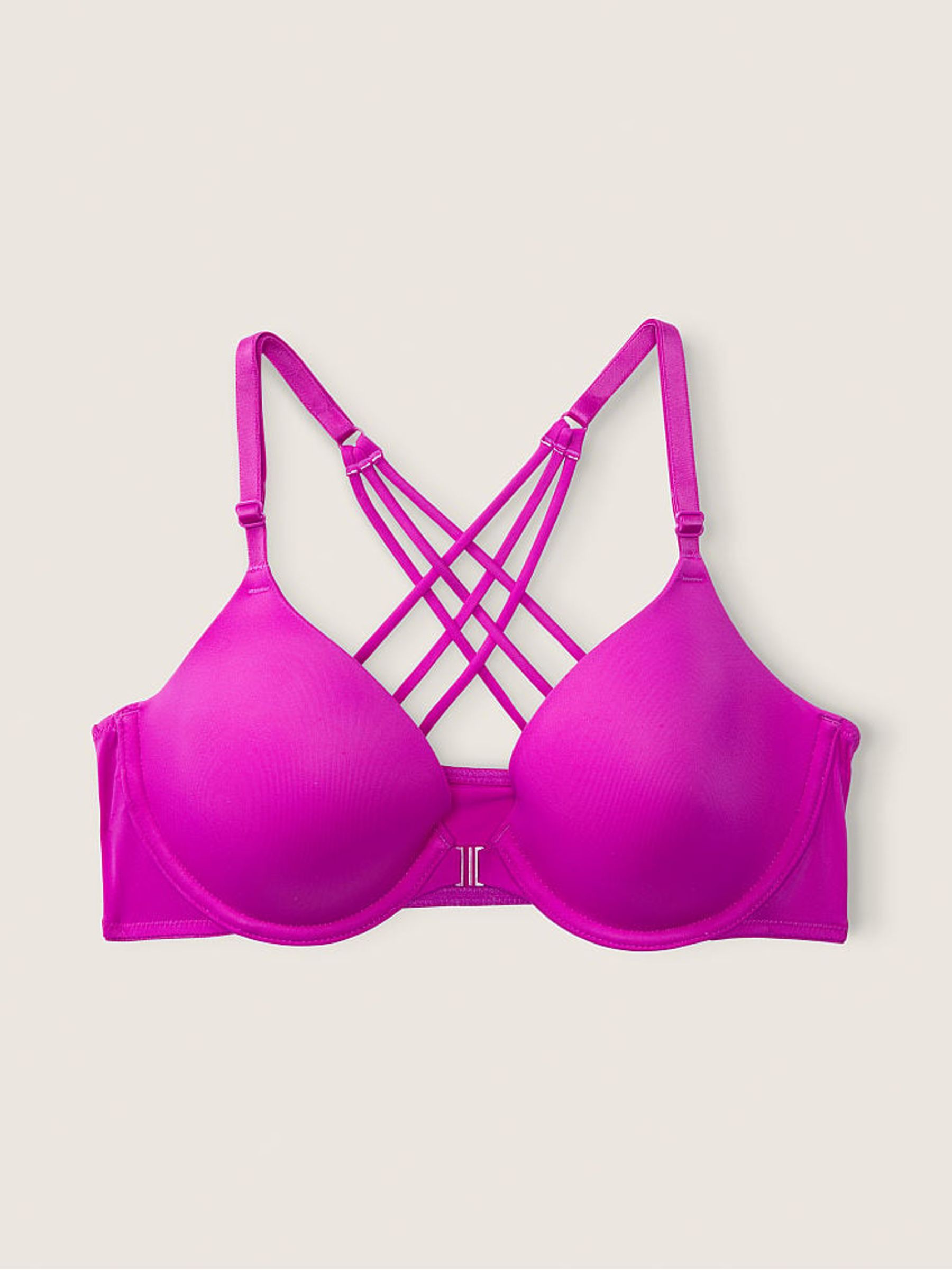 Dahlia Magenta Pink Lightly Lined Full Cup Front Fastening T Shirt Bra Victoria s Secret UK