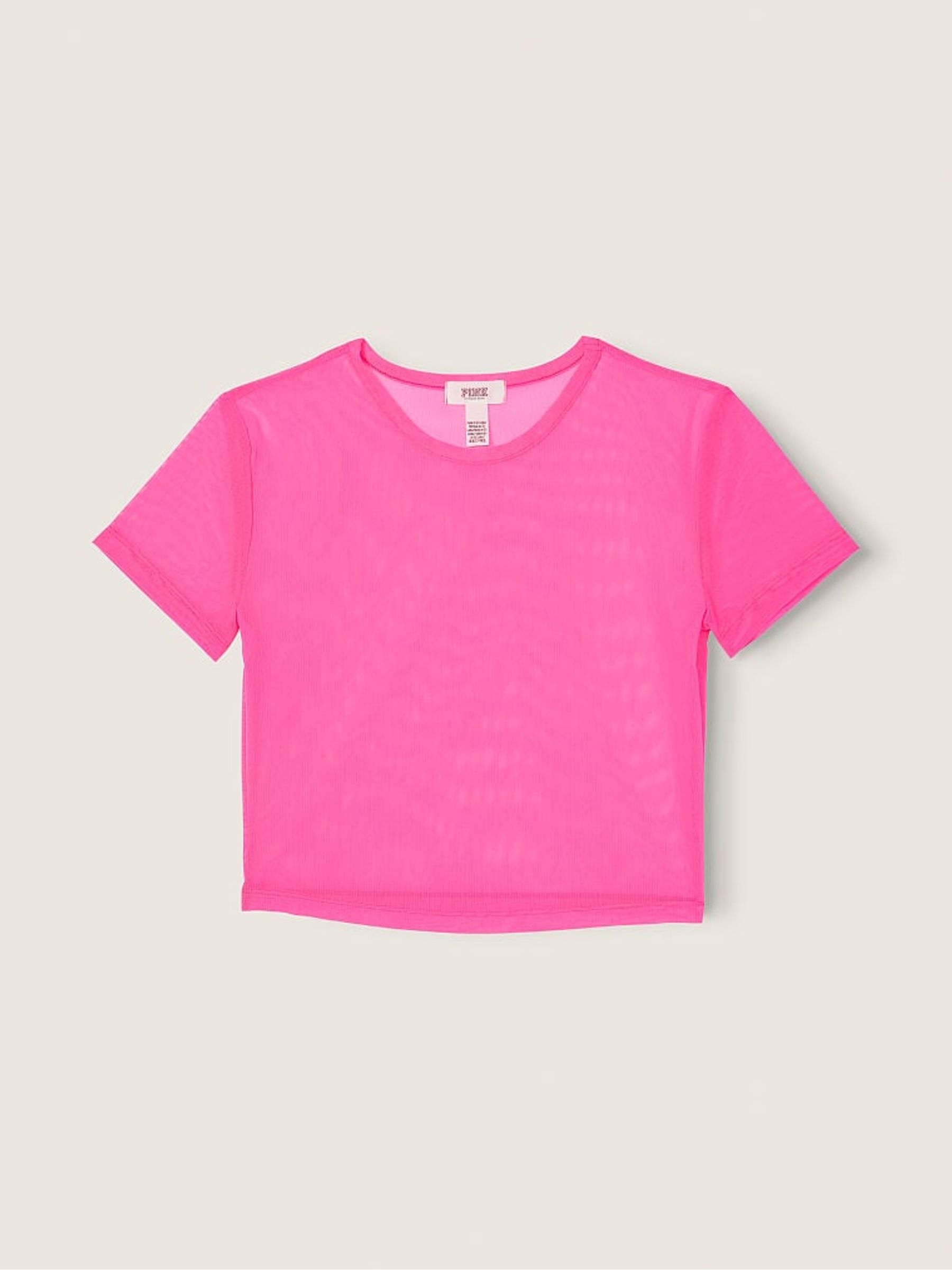 Pink mesh t shirt cheap