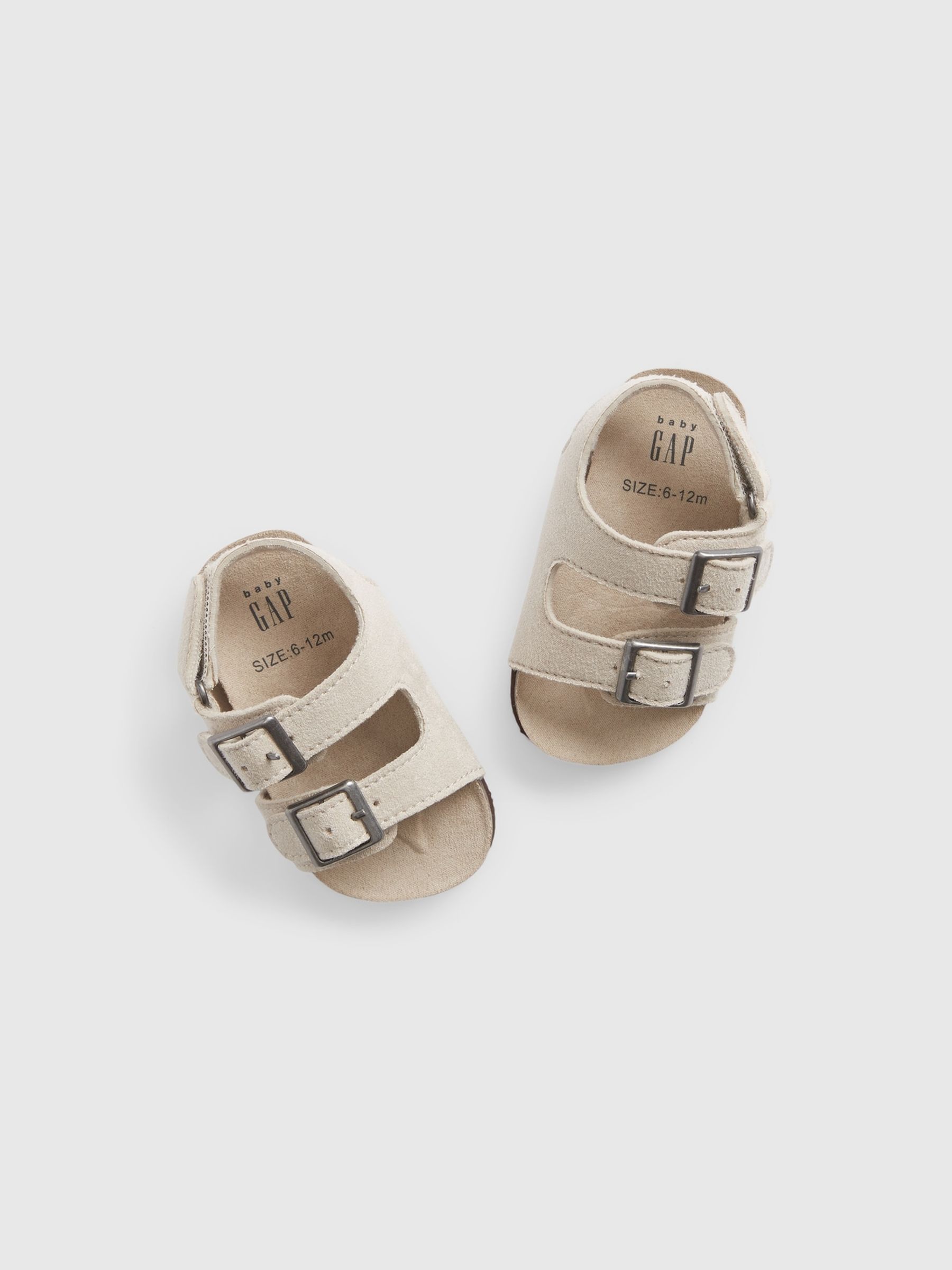 Buy White Buckle Sandals Baby from the Gap online shop