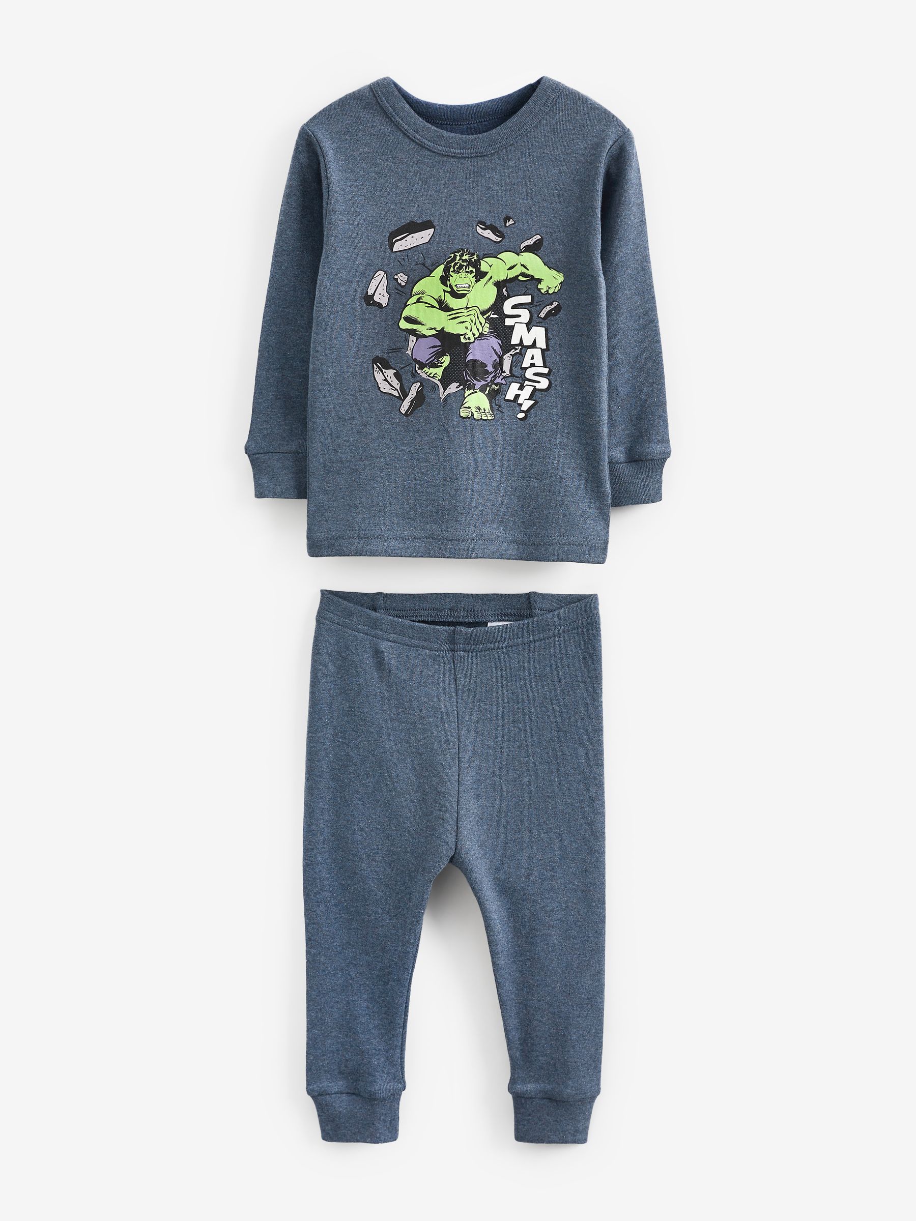 Grey Marvel The Incredible Hulk Long Sleeve Pyjamas