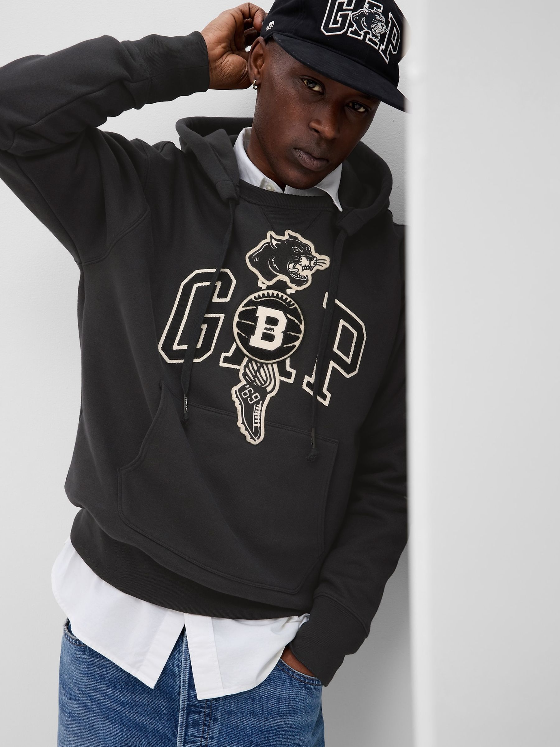 Buy Black The Brooklyn Circus Logo Hoodie from the Gap online shop