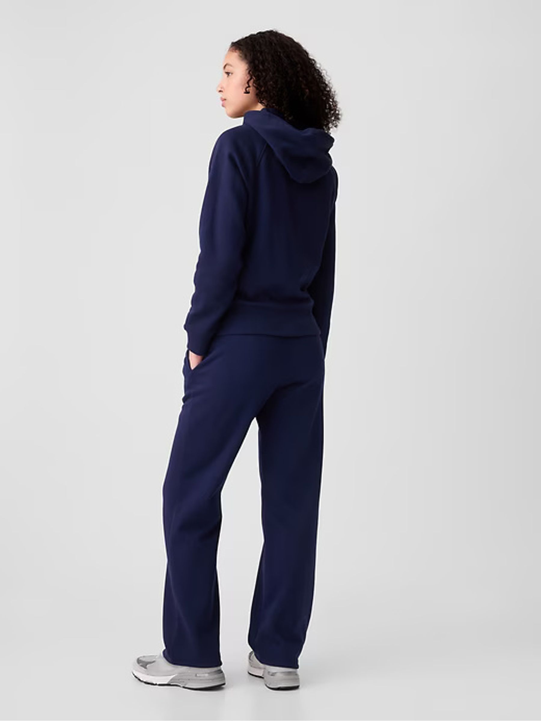 Buy Navy Blue Logo Zip Through Hoodie from the Gap online shop