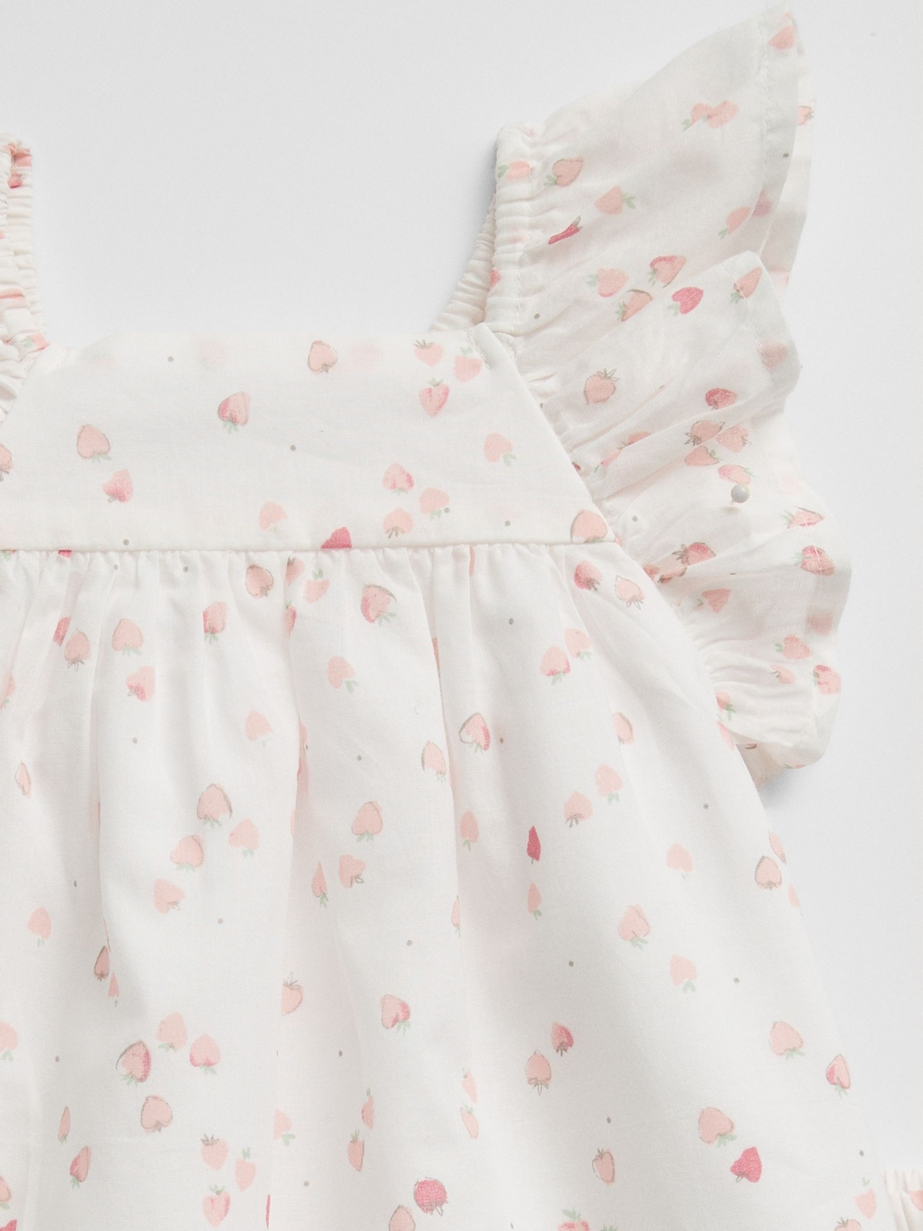 Buy Strawberry Print Ruffle Short Sleeve Baby Dress Set from the Gap online shop