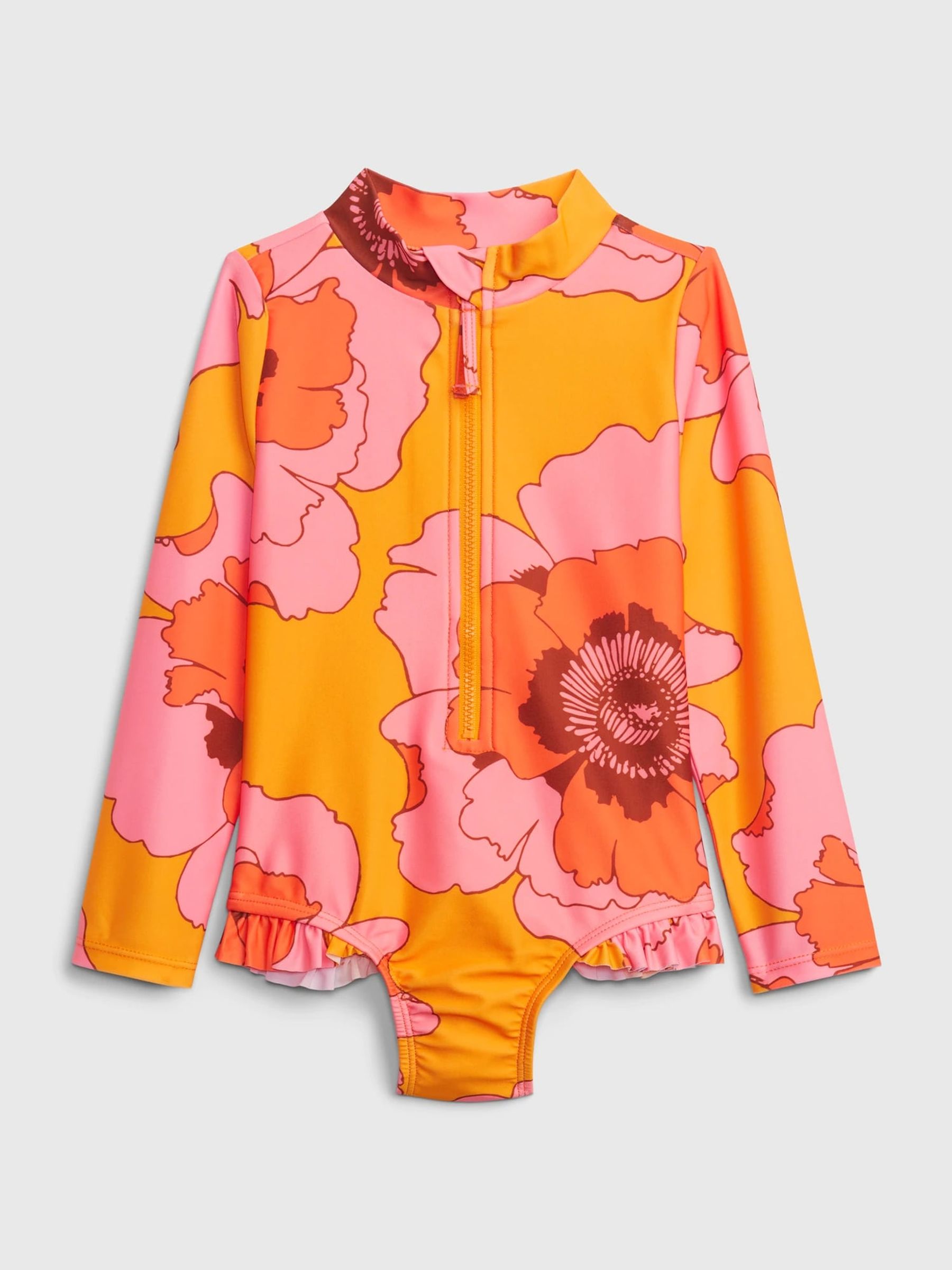 Buy Floral UPF 50 Long Sleeve Sun Safe Swimsuit from the Gap online shop
